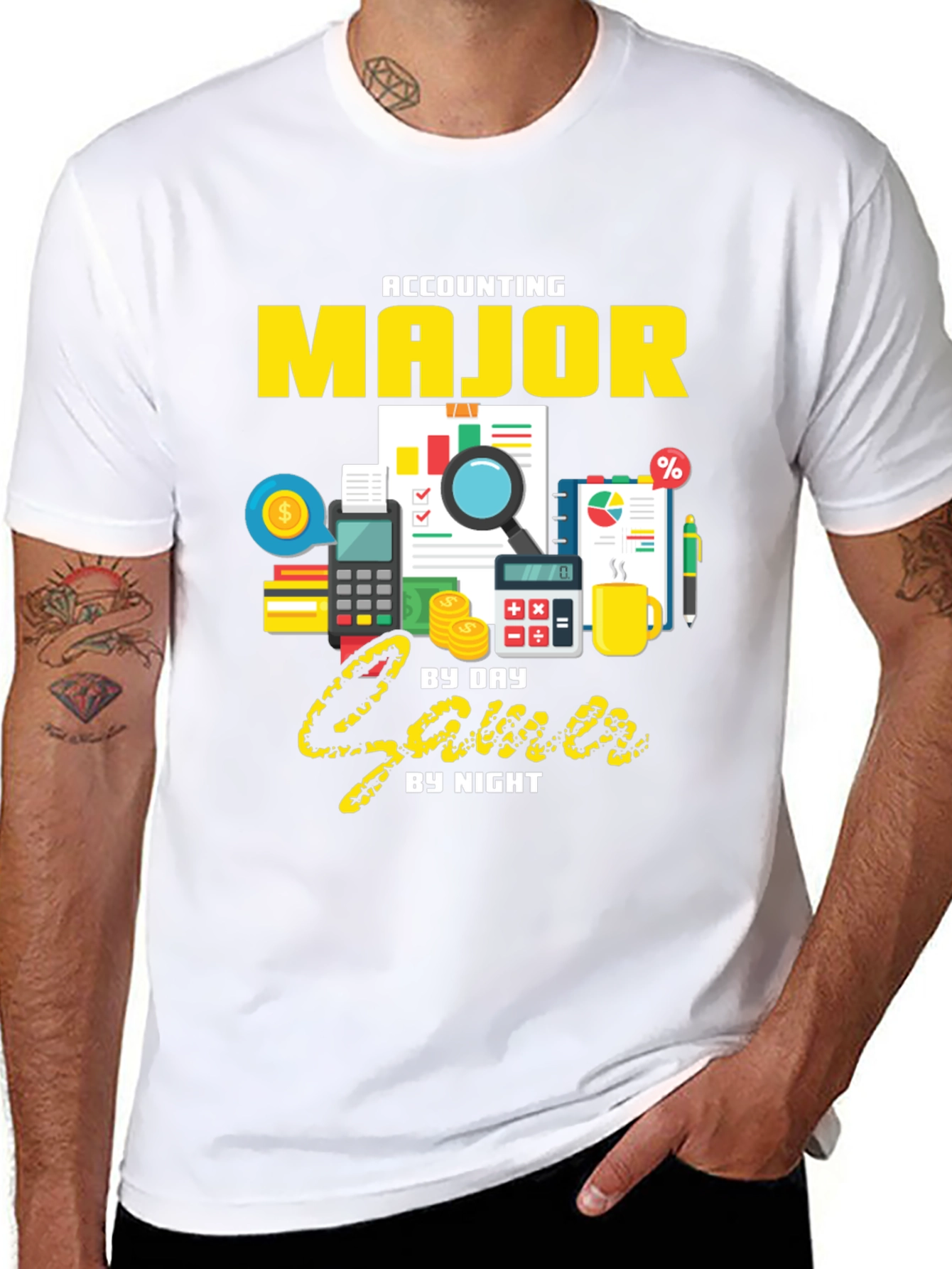 Accounting Major Gamer Graphic T-Shirt