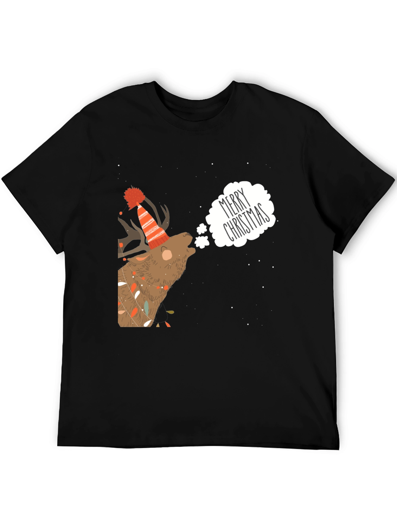 Merry Christmas Reindeer Graphic Tee