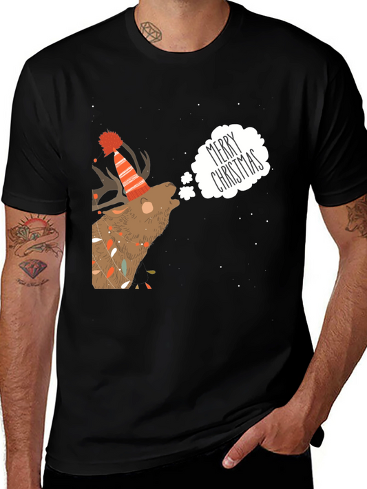 Merry Christmas Reindeer Graphic Tee