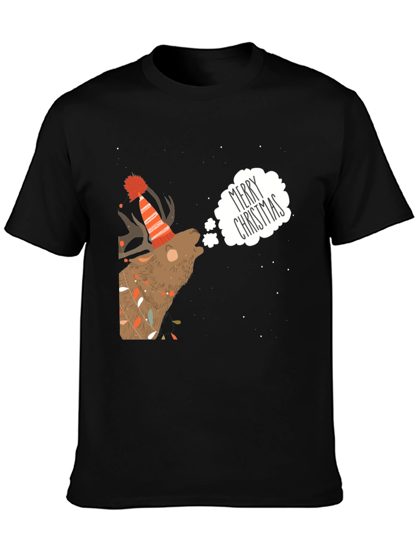 Merry Christmas Reindeer Graphic Tee