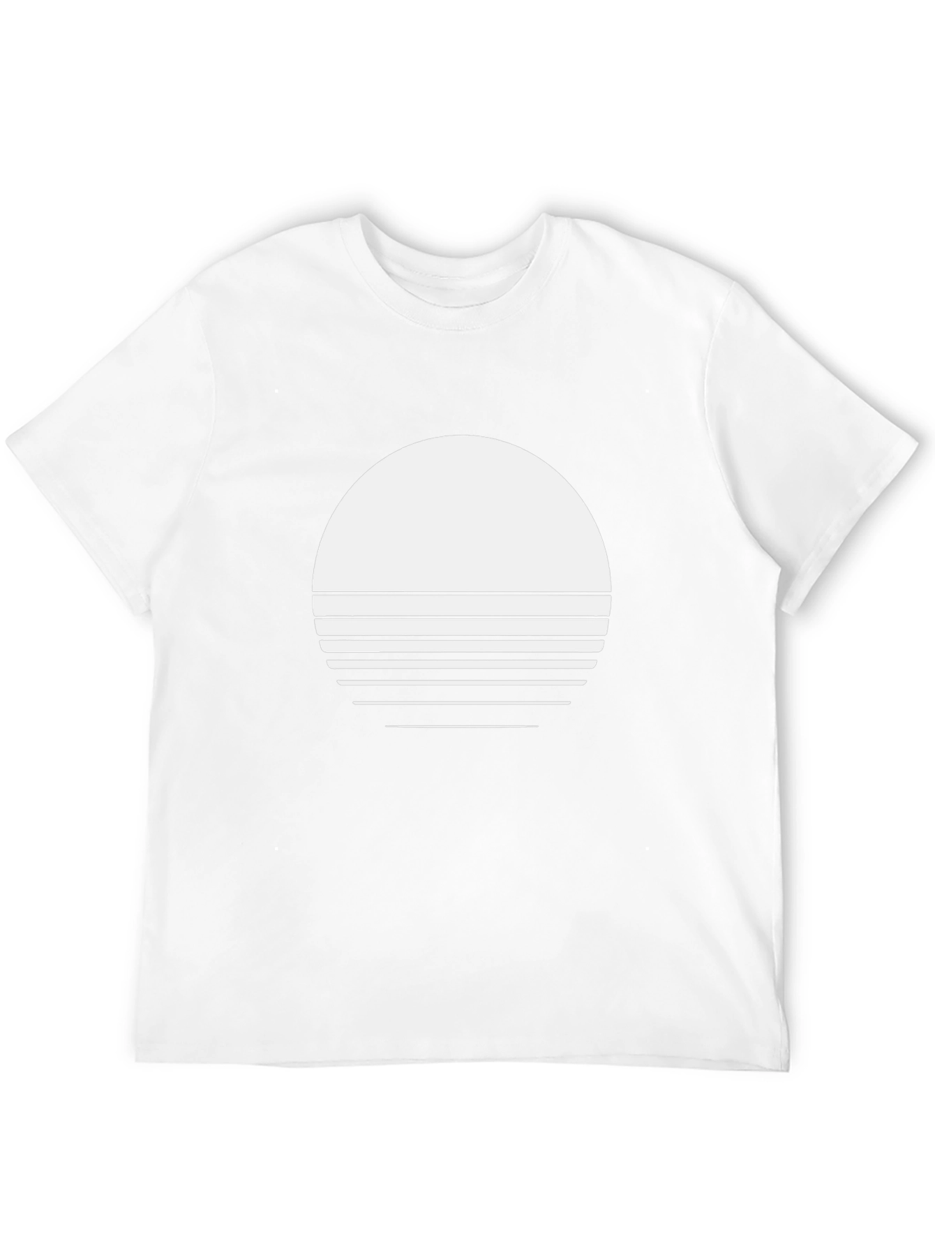Retro Sunset Graphic Tee - Black Cotton Blend