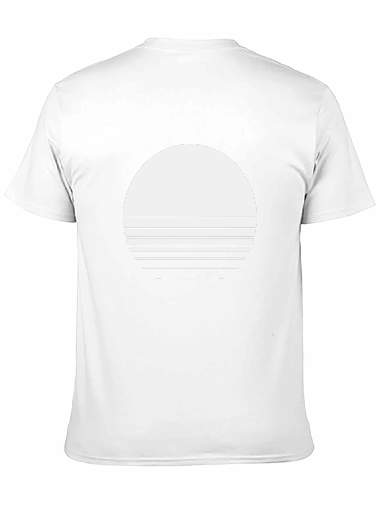 Retro Sunset Graphic Tee - Black Cotton Blend