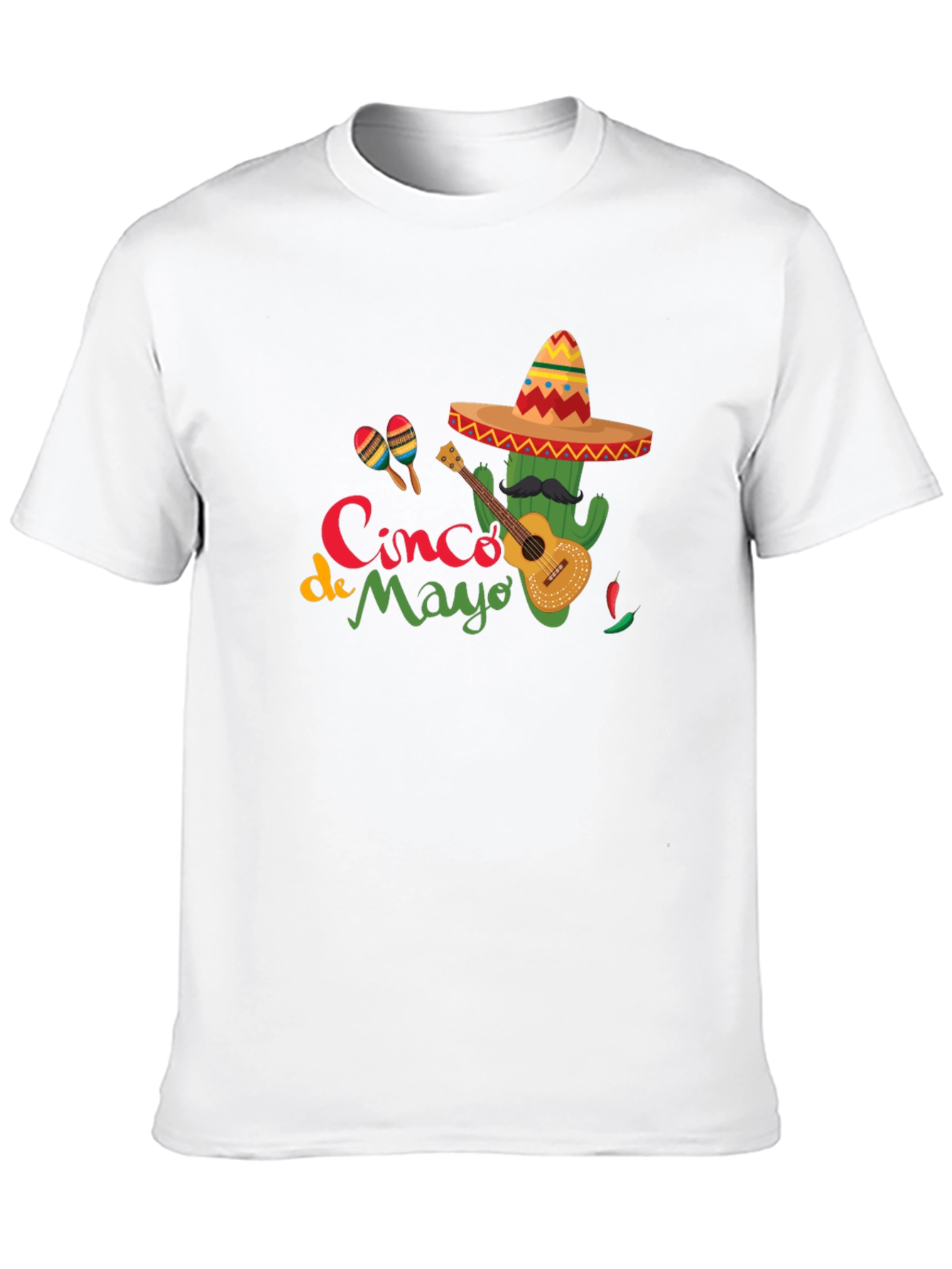 Cinco de Mayo Cactus Guitar T-Shirt