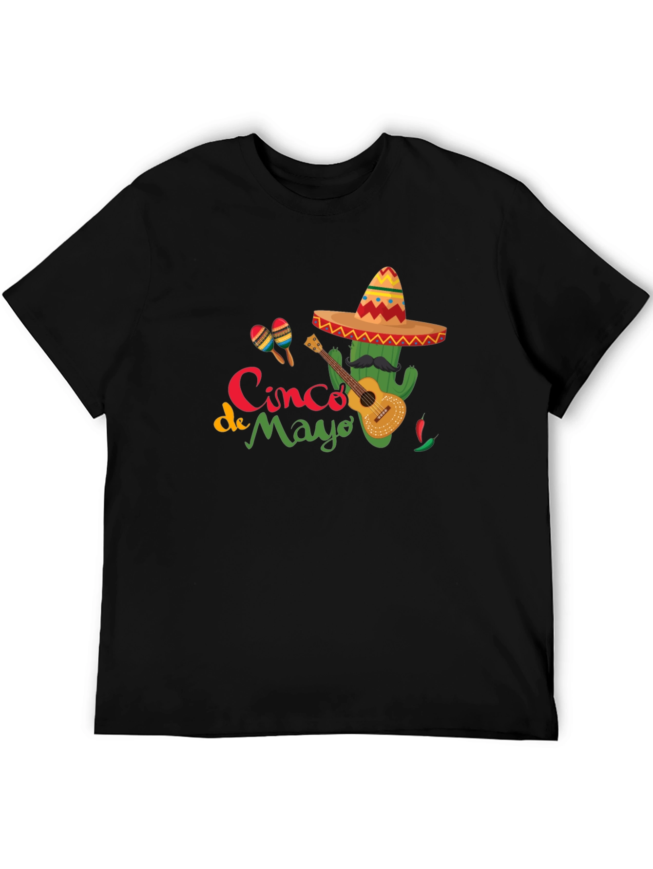 Cinco de Mayo Cactus Guitar T-Shirt