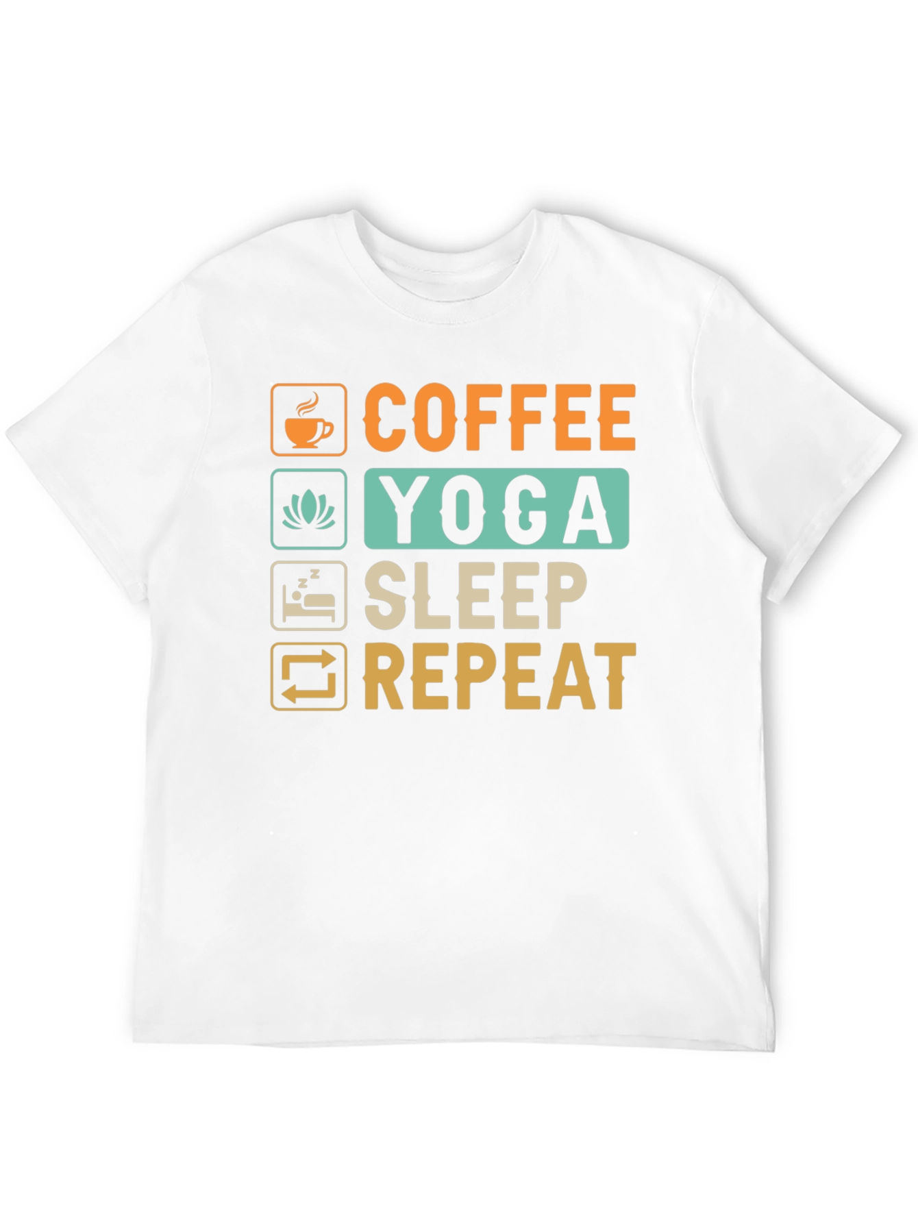 Coffee Yoga Sleep Repeat Graphic Tee