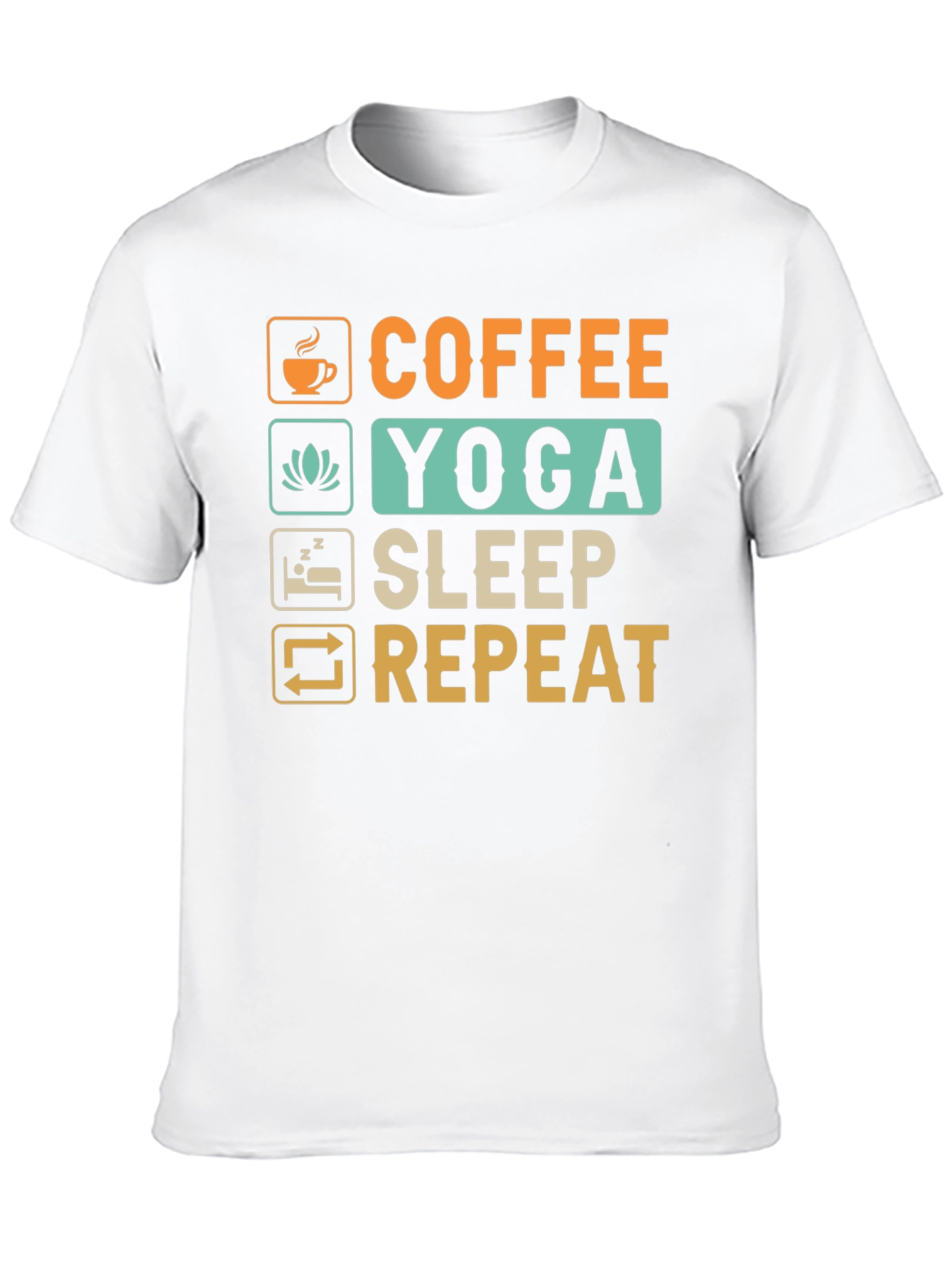 Coffee Yoga Sleep Repeat Graphic Tee