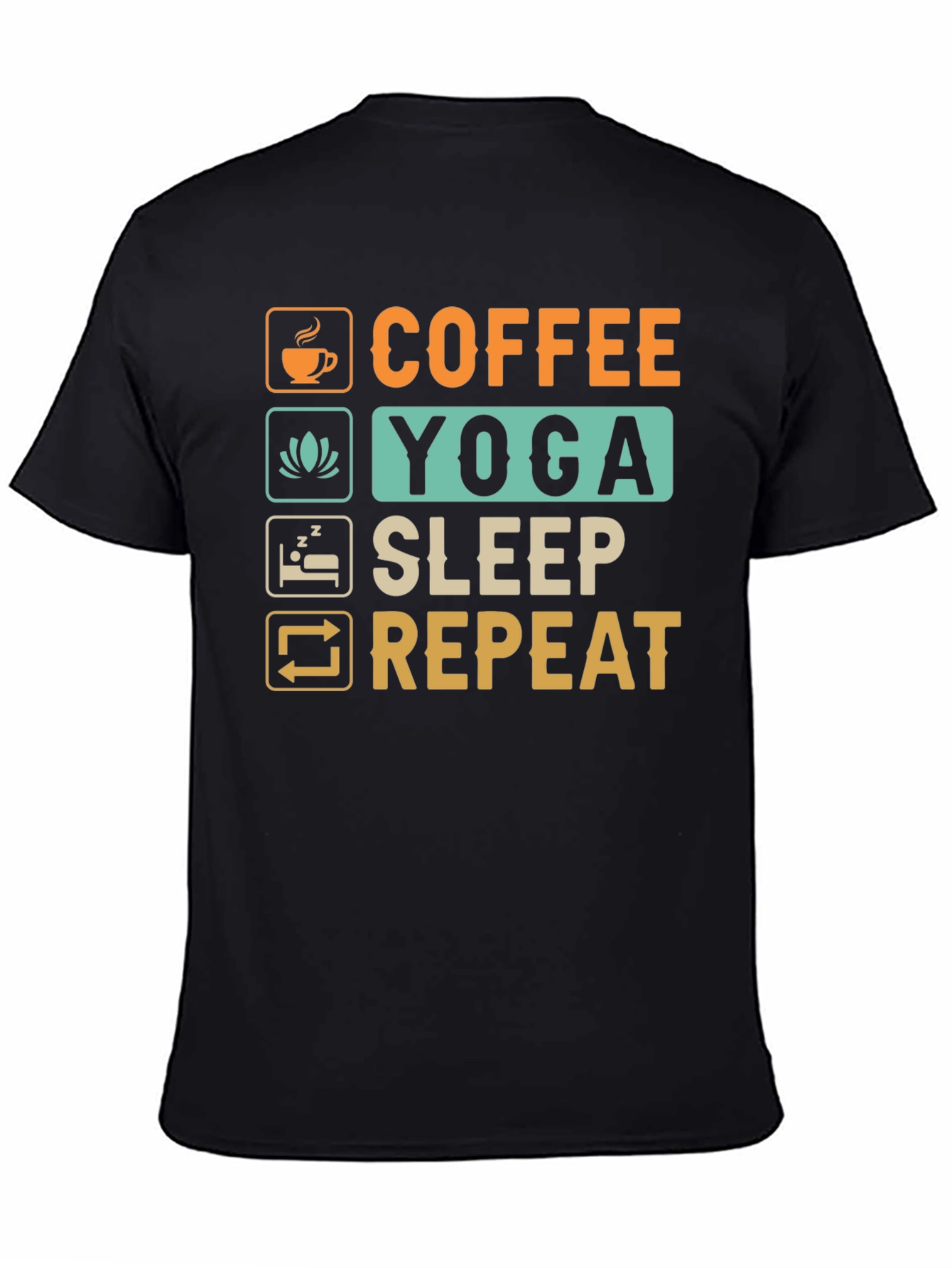 Coffee Yoga Sleep Repeat Graphic Tee