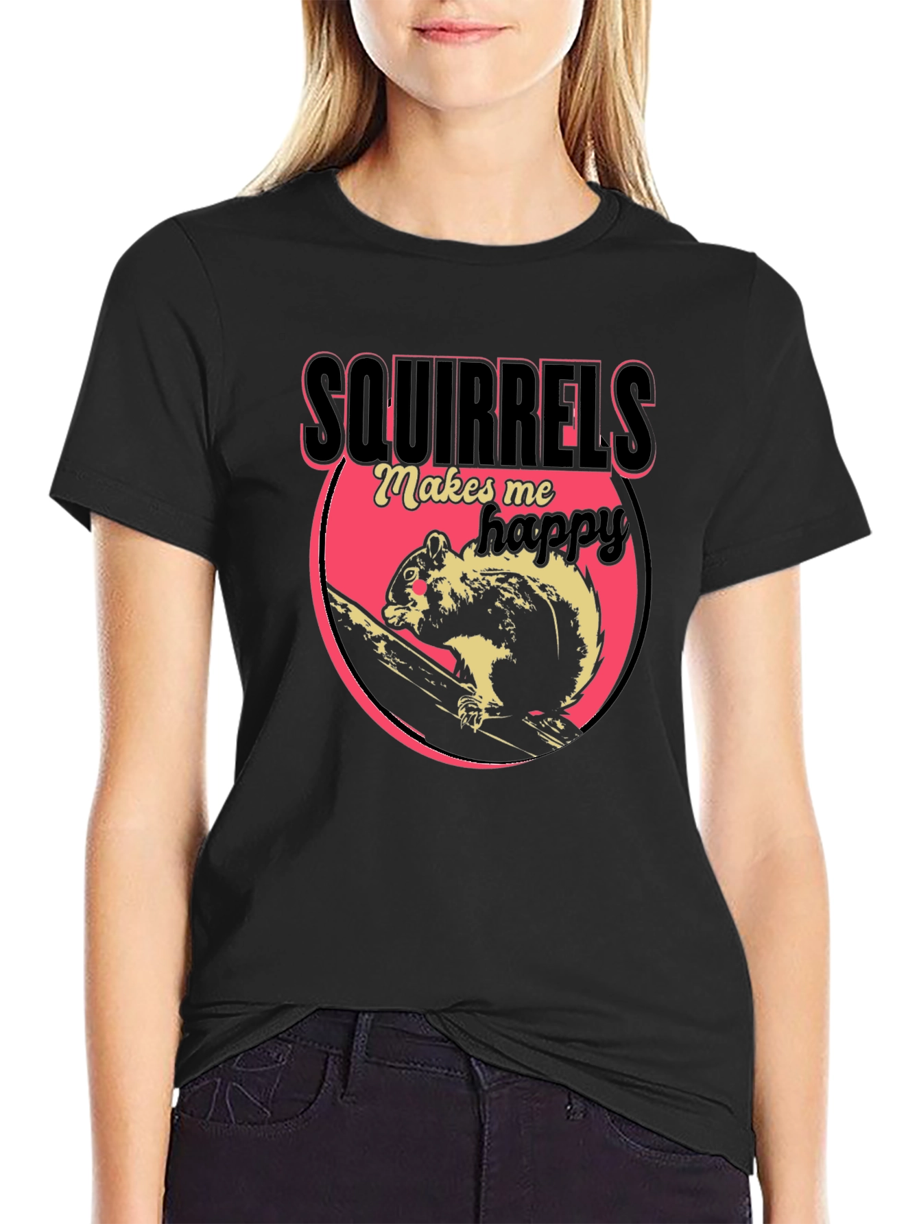 Squirrels Make Me Happy Graphic Tee