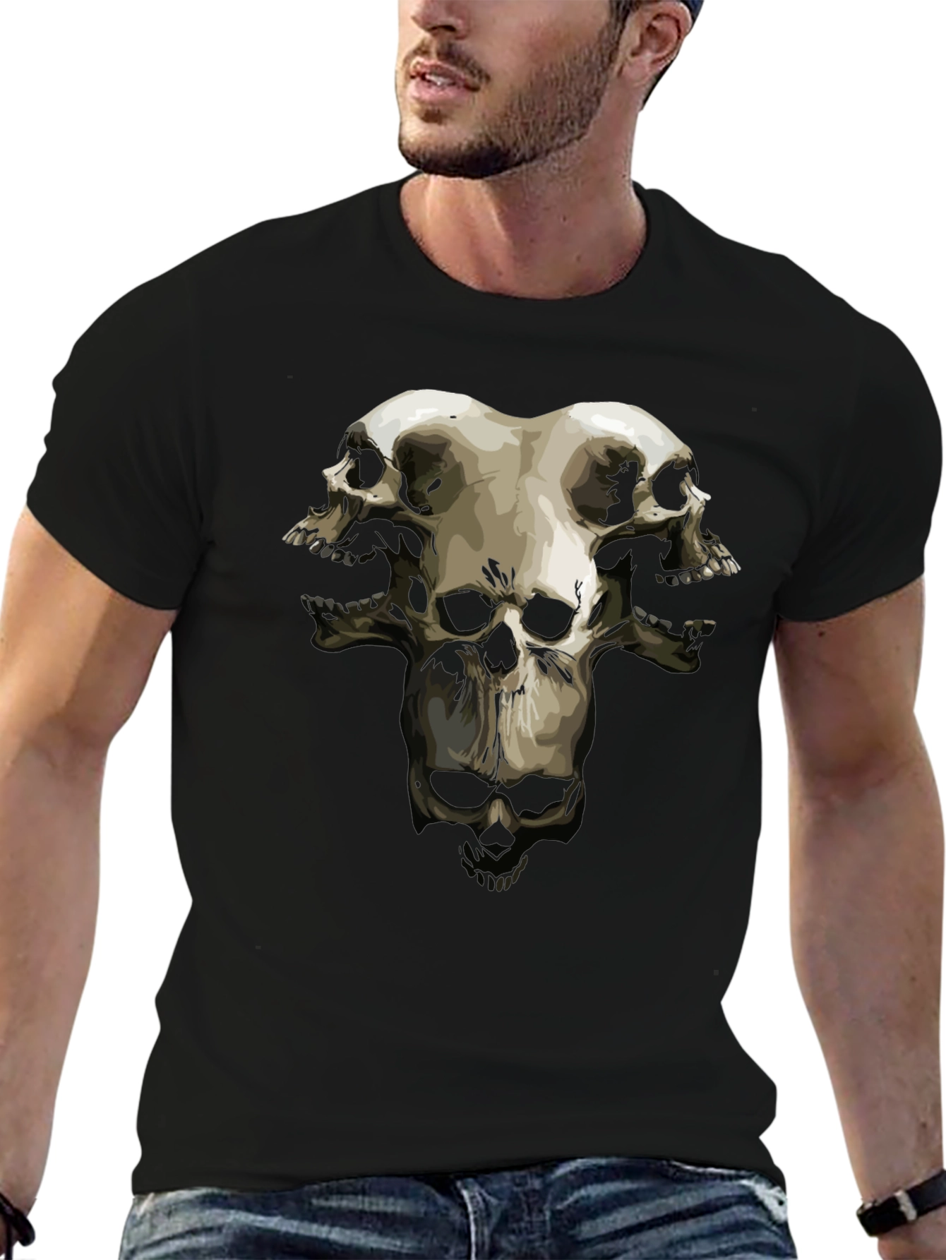 Skull Graphic Tee - Unique Mens T-Shirt