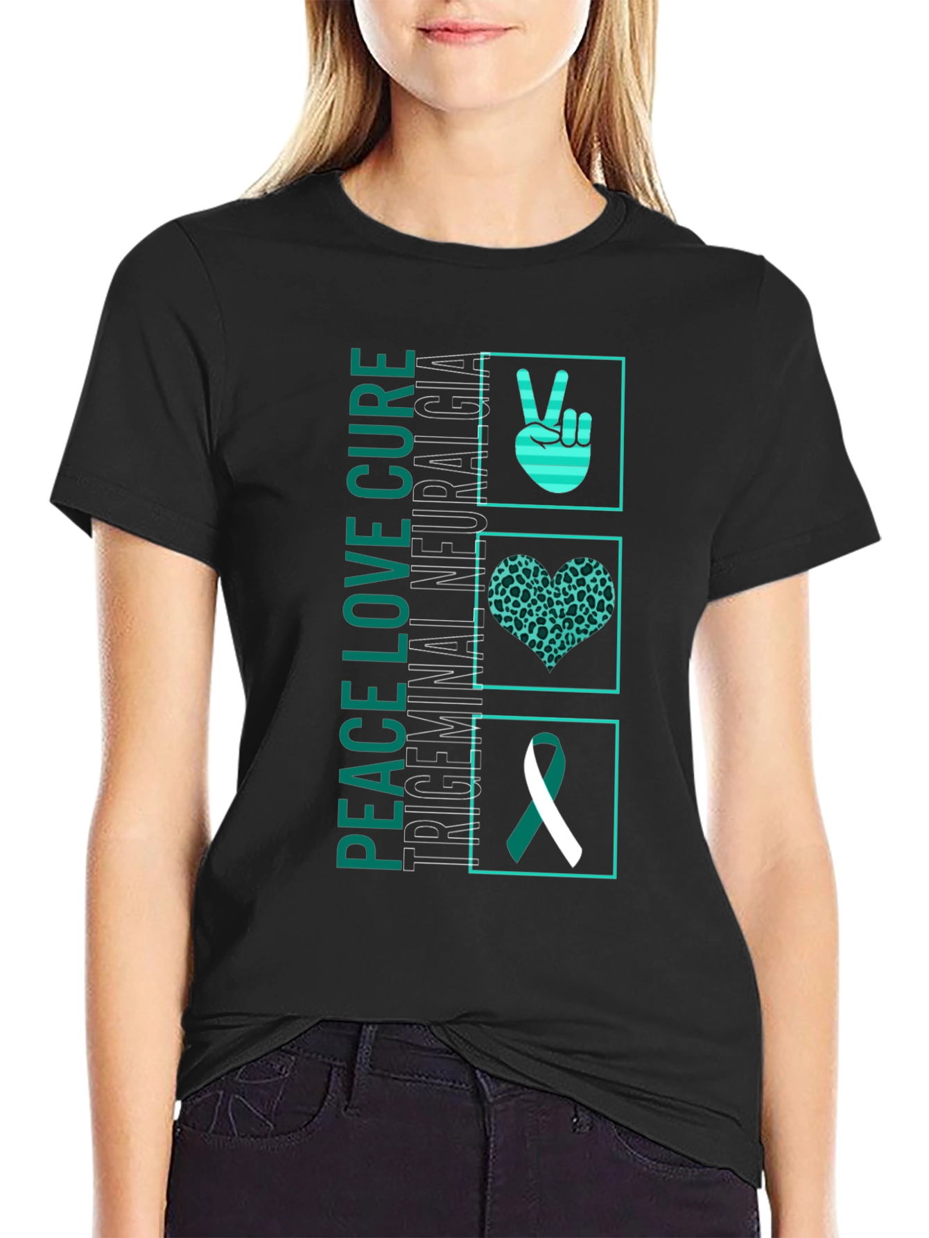 Peace Love Cure TN Awareness T-Shirt