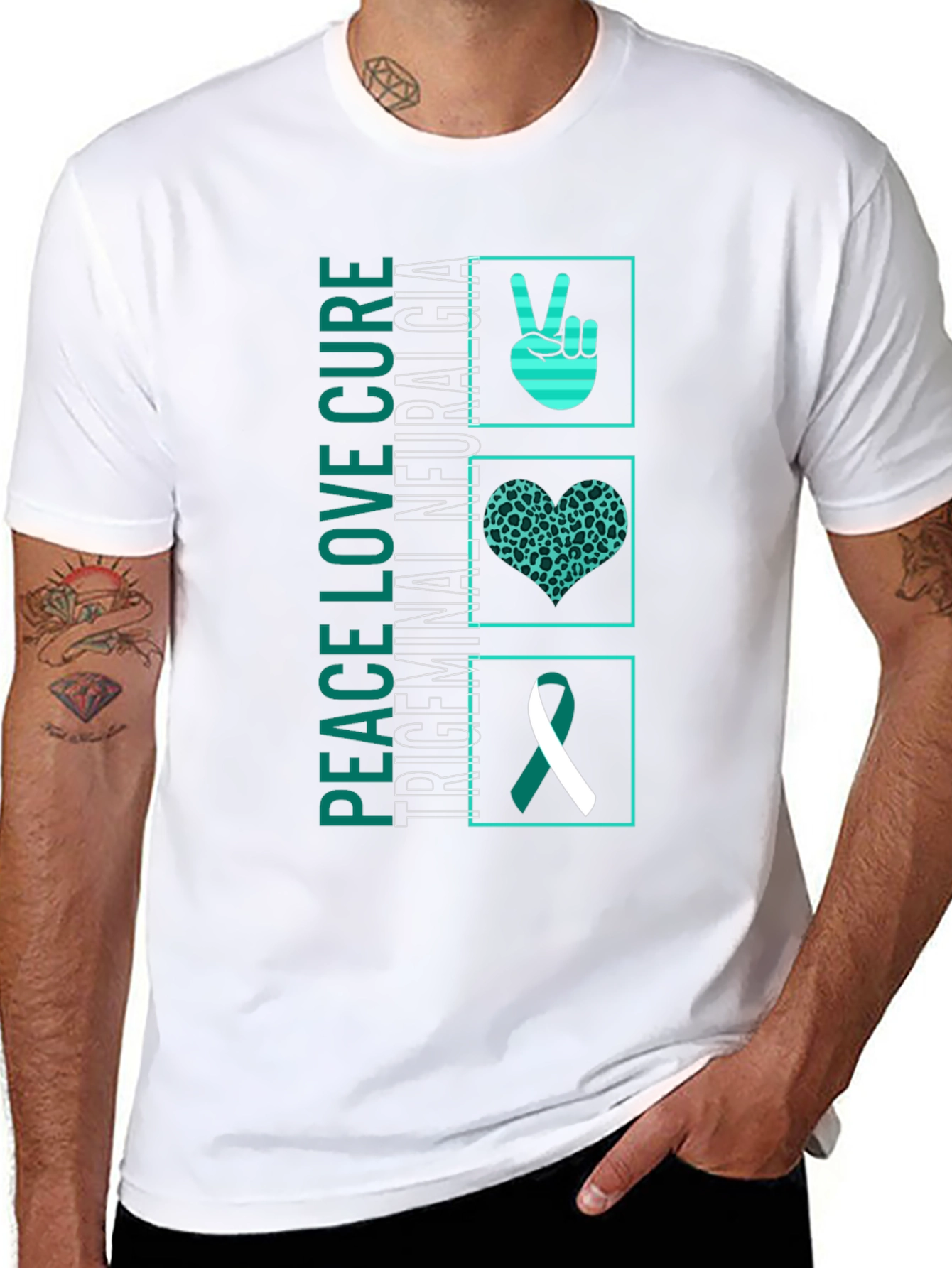 Peace Love Cure TN Awareness T-Shirt