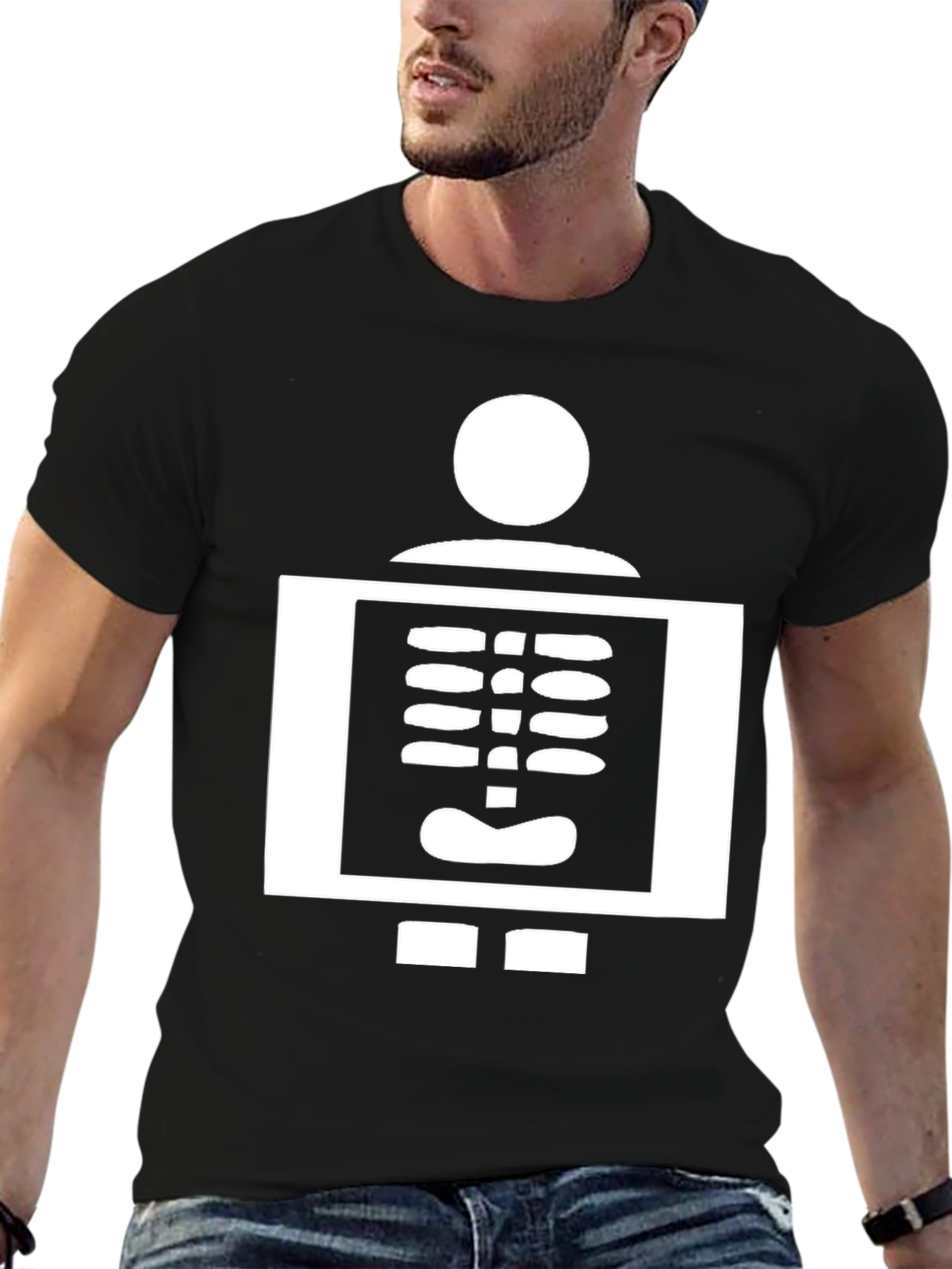 X-Ray Skeleton Novelty Black T-Shirt