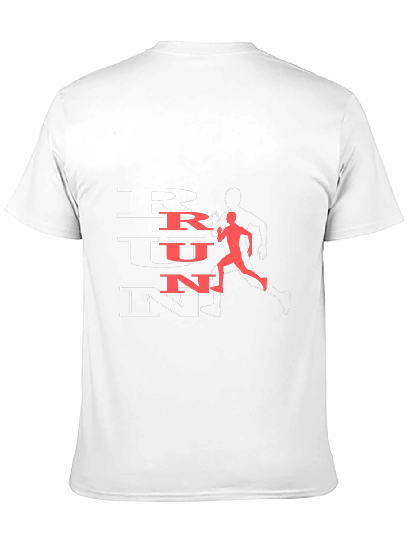 Run Graphic Tee - Black Cotton Athletic T-Shirt