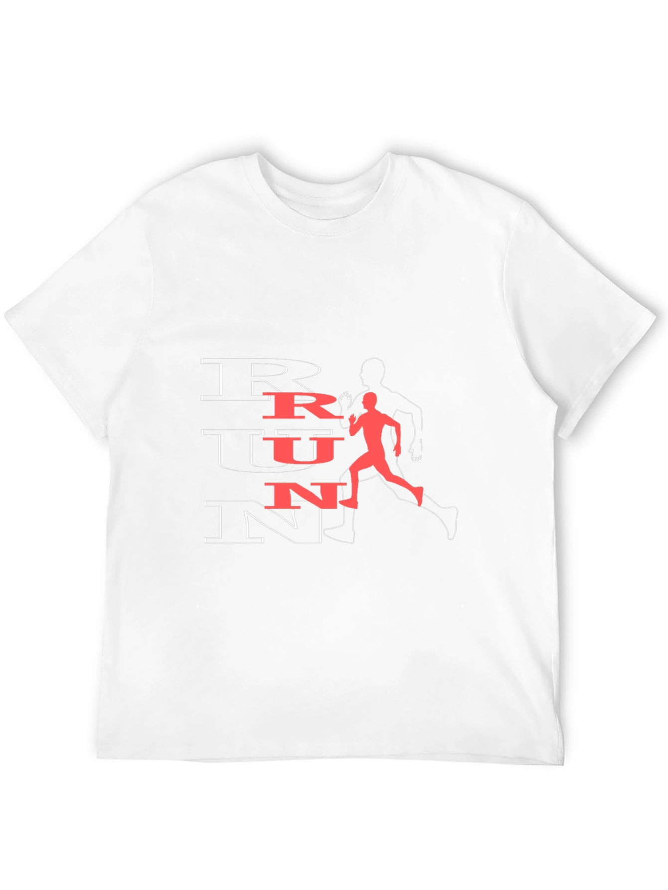 Run Graphic Tee - Black Cotton Athletic T-Shirt