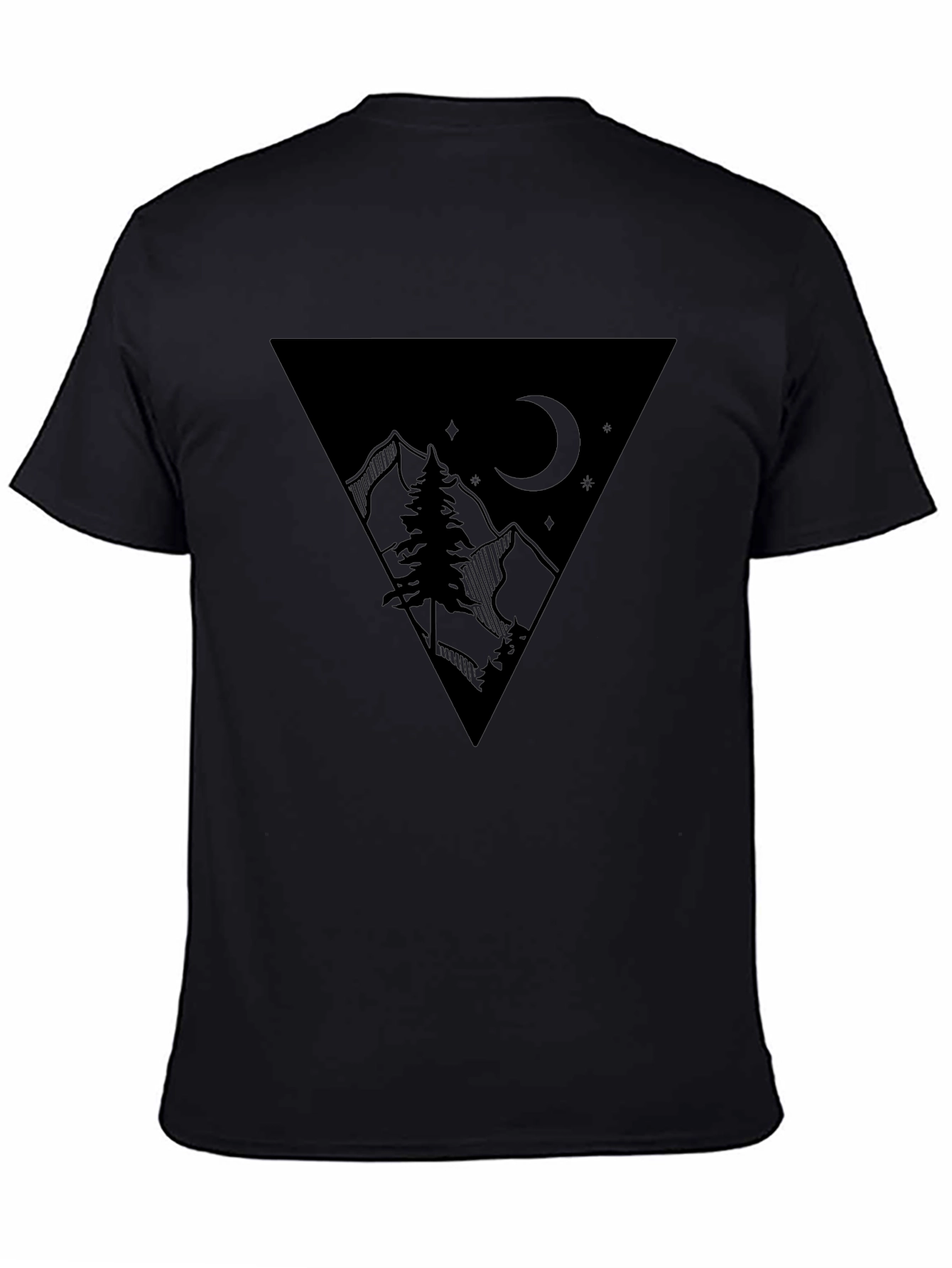 Mountain Moon Graphic Tee - Mens Black T-Shirt