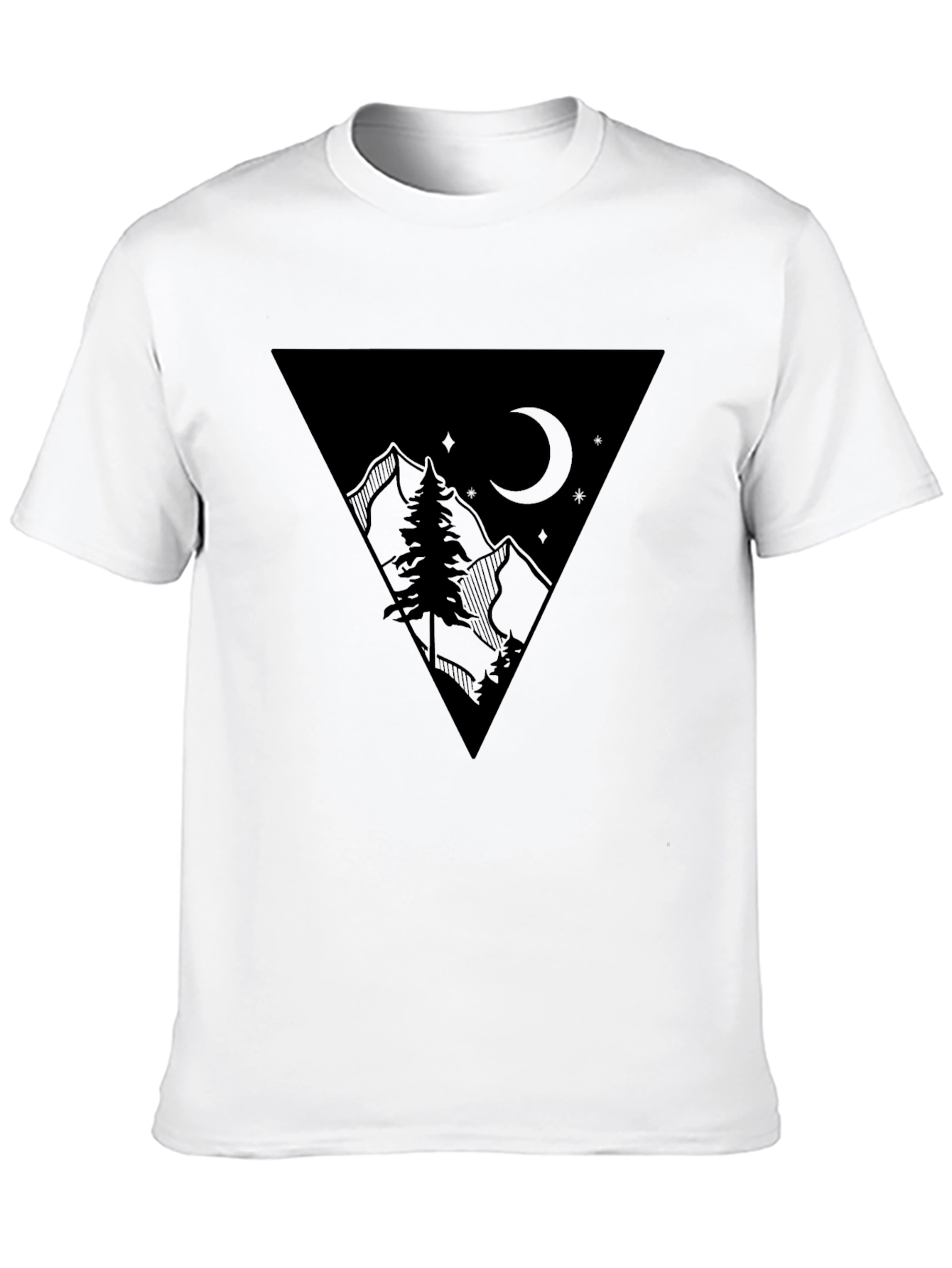 Mountain Moon Graphic Tee - Mens Black T-Shirt
