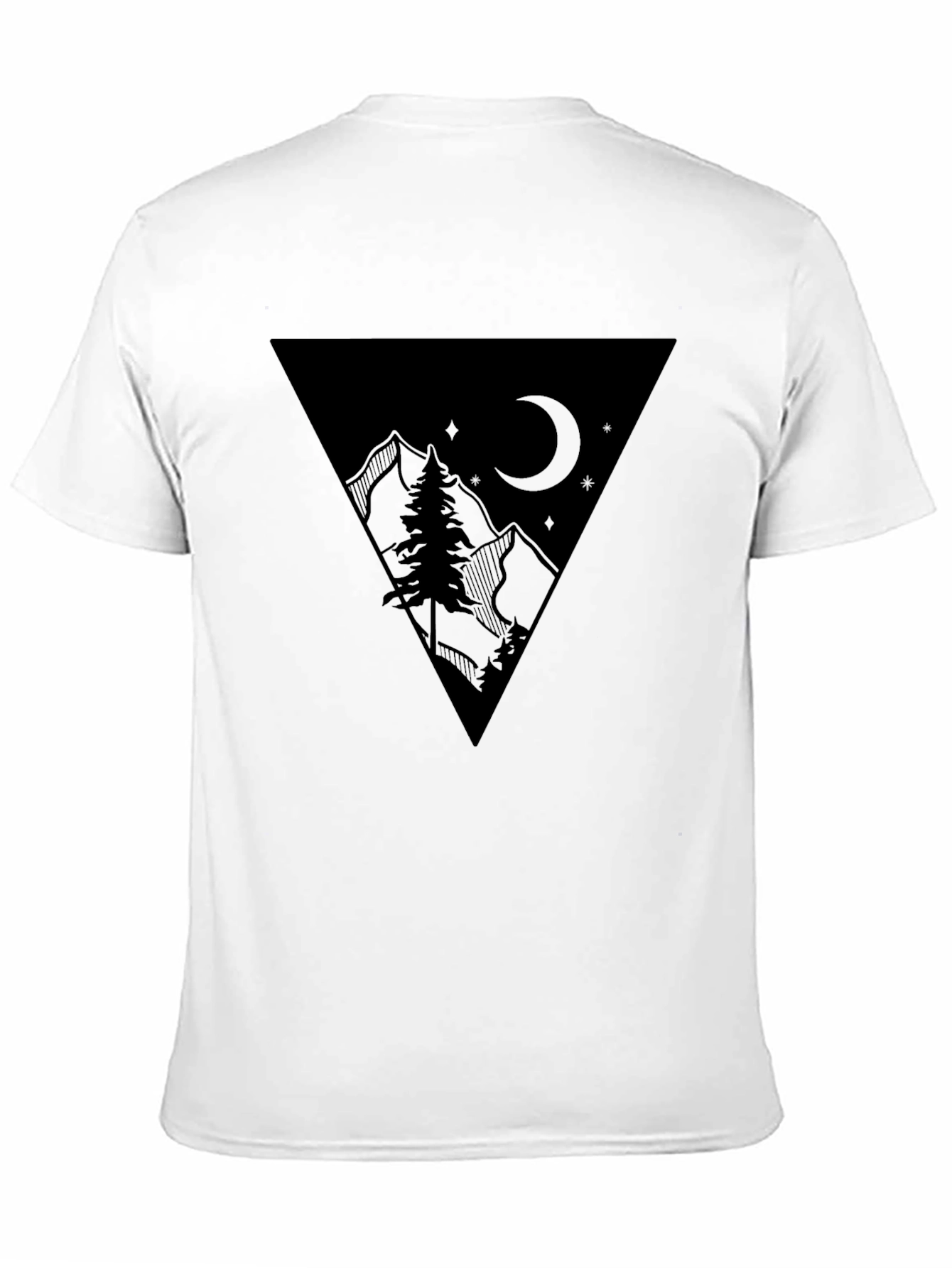 Mountain Moon Graphic Tee - Mens Black T-Shirt