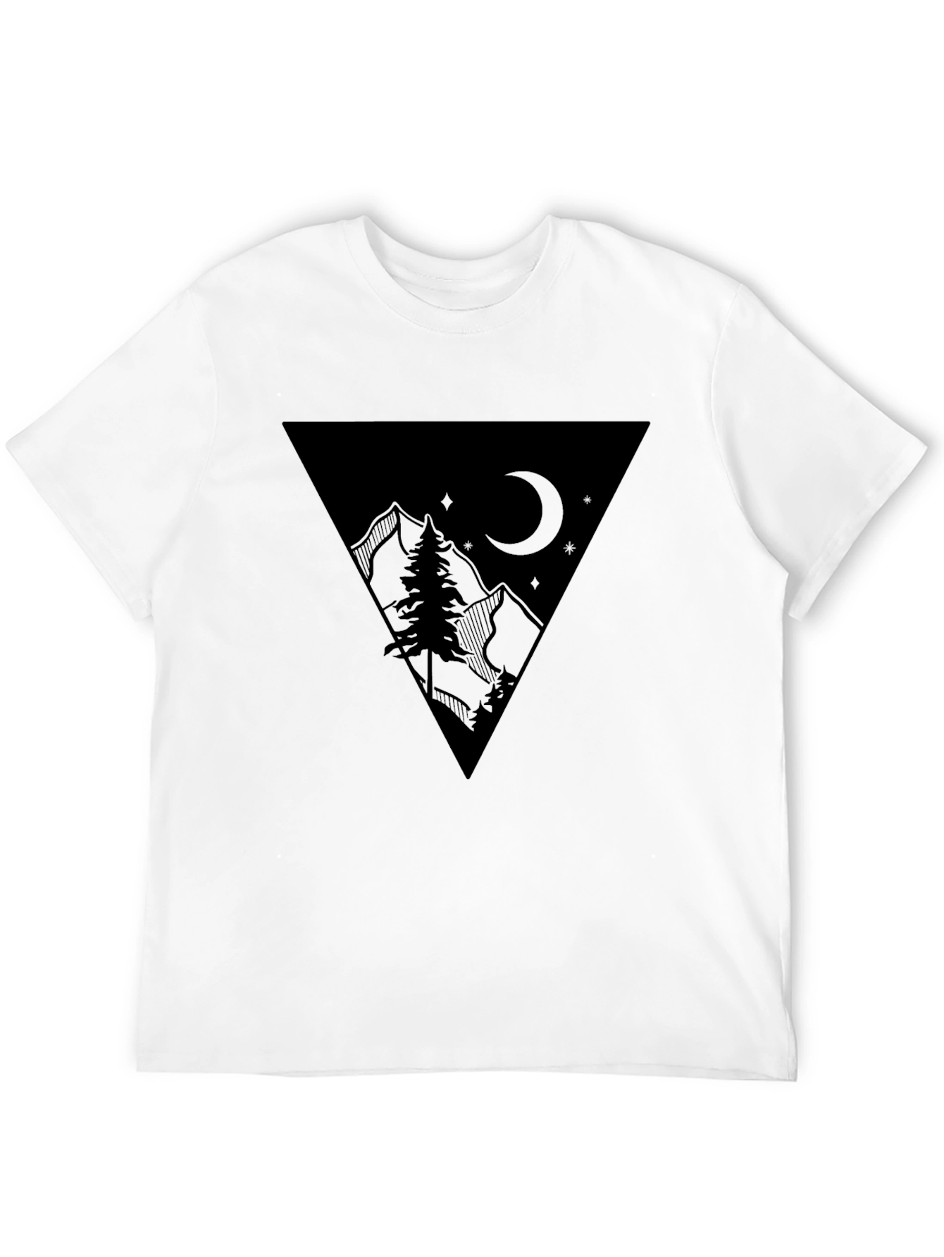 Mountain Moon Graphic Tee - Mens Black T-Shirt
