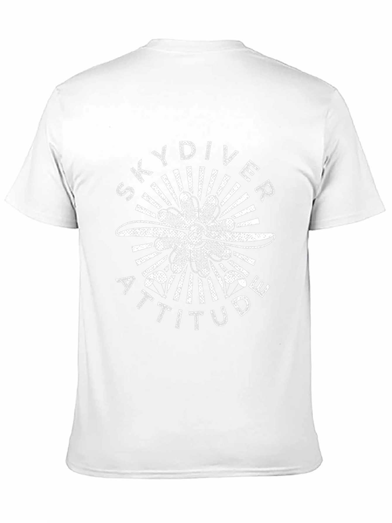 Skydiving Attitude Graphic Tee - Classic Black Cotton T-Shirt