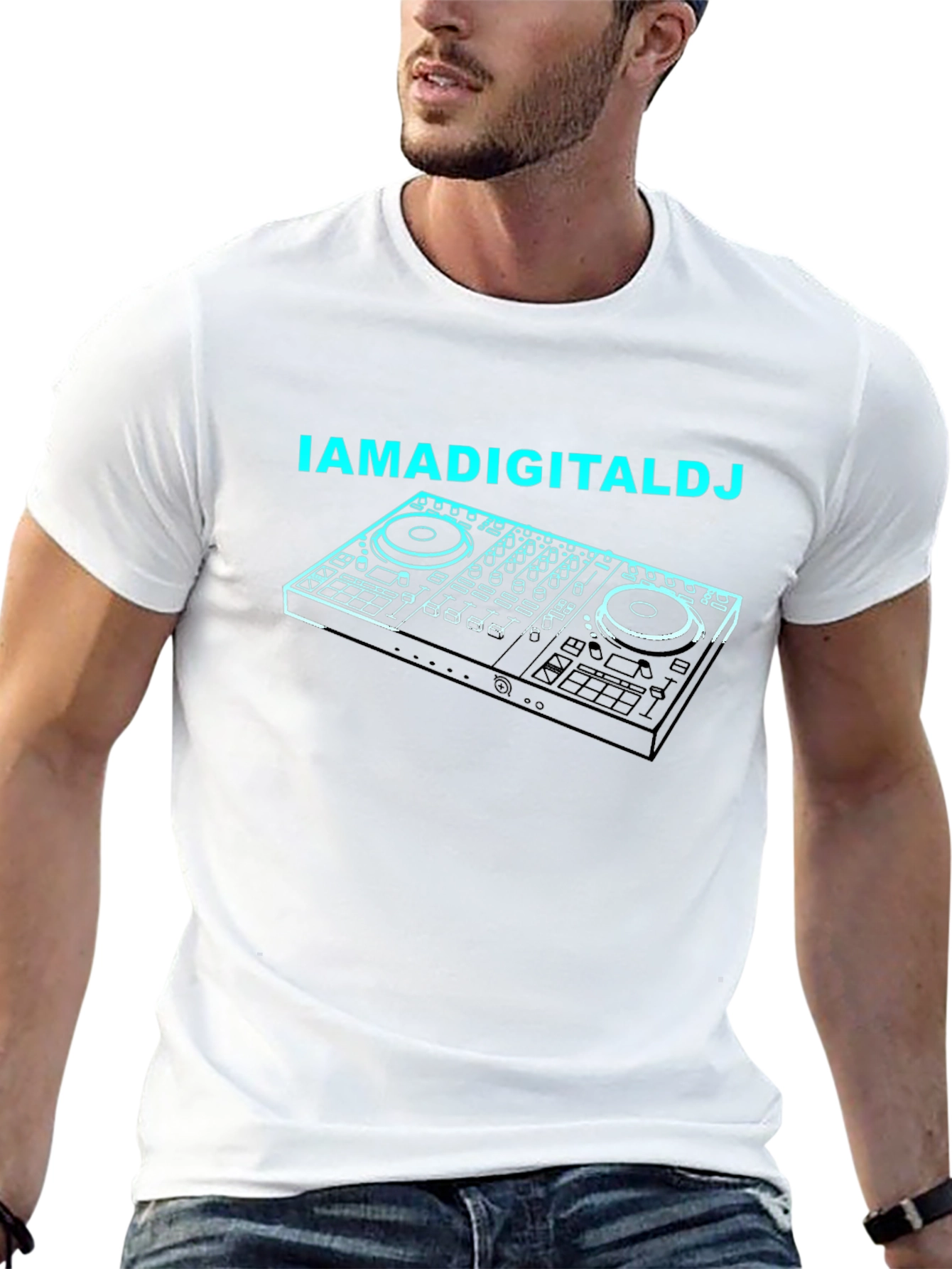 IAMADIGITALDJ Black T-Shirt - DJ Controller Graphic Tee