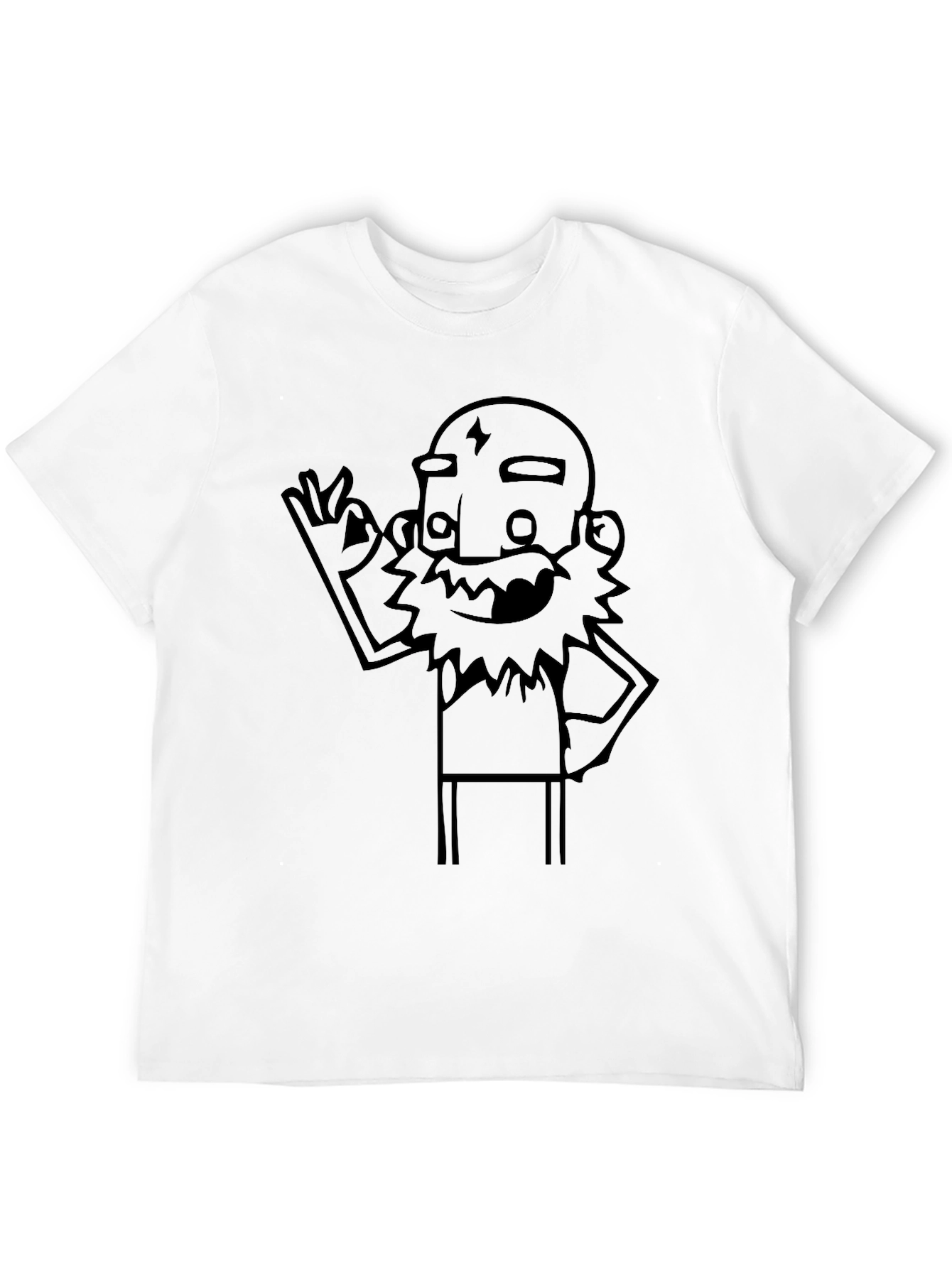 Cool Cartoon Graphic Black T-Shirt