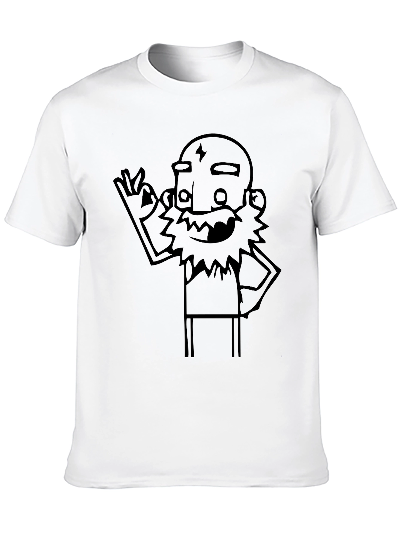 Cool Cartoon Graphic Black T-Shirt