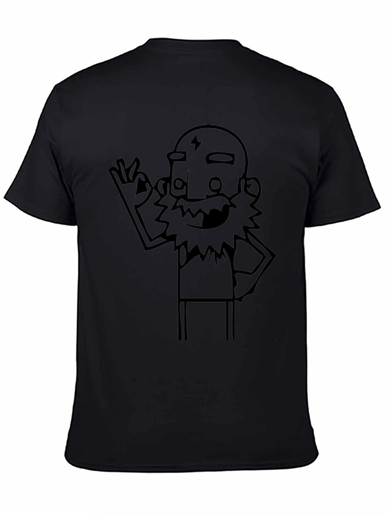 Cool Cartoon Graphic Black T-Shirt