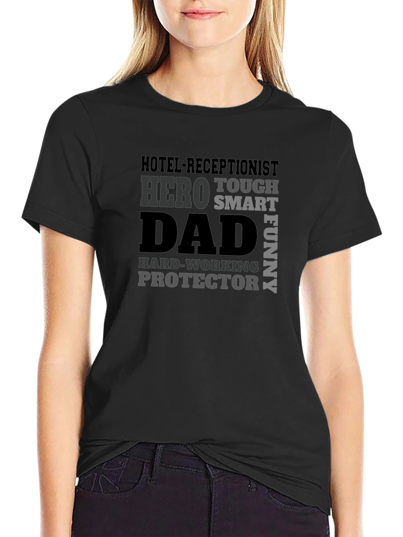 Hotel Receptionist Dad Hero T-Shirt