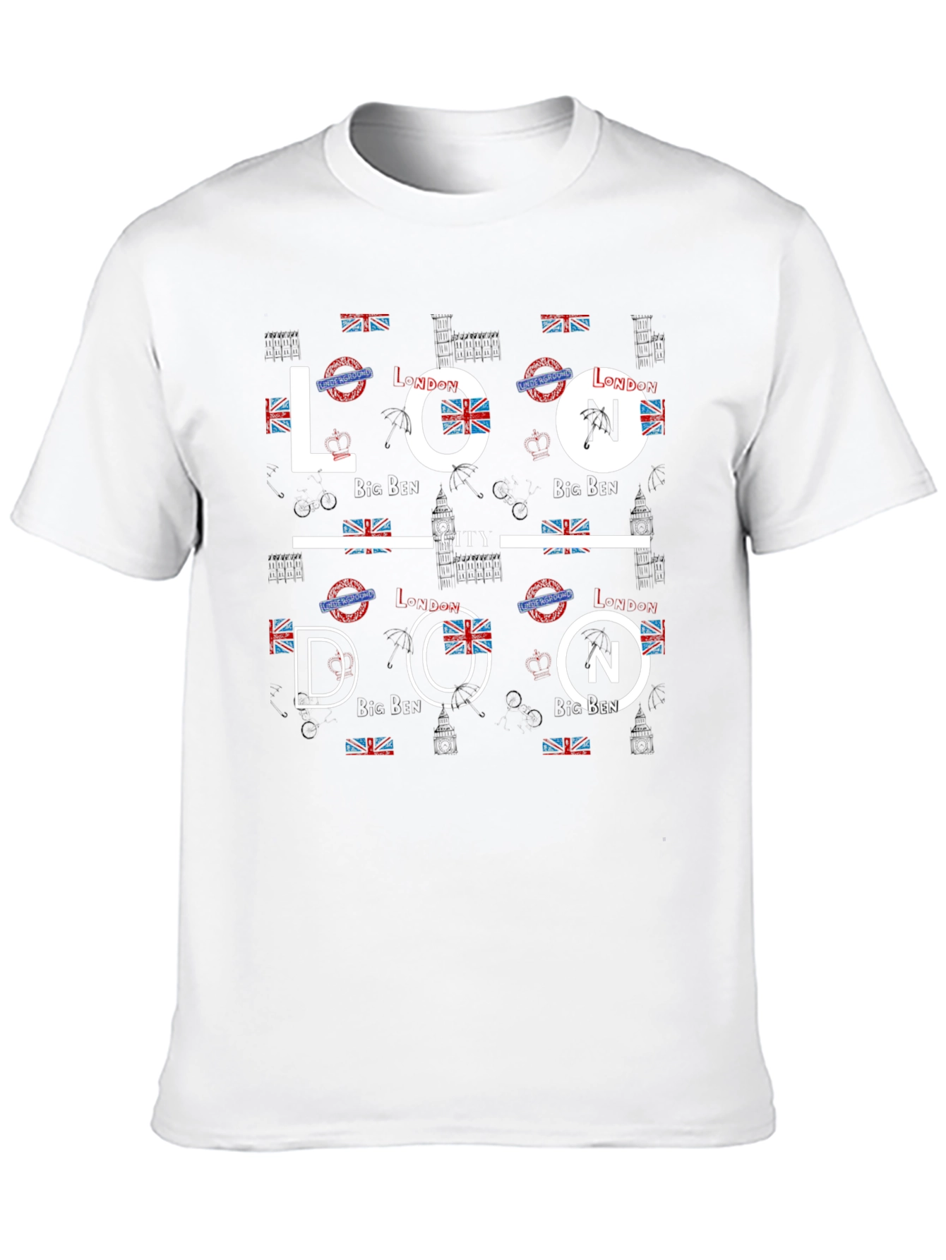 London City Graphic Print Black T-Shirt