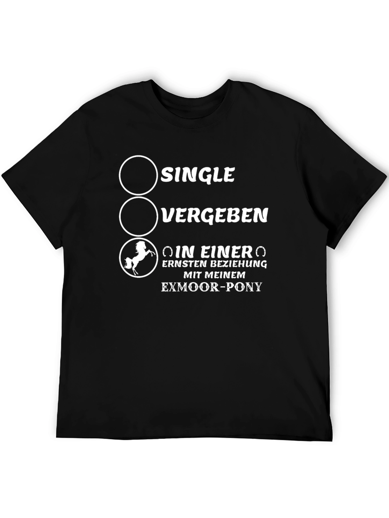 Exmoor Pony Relationship Status T-Shirt - Black