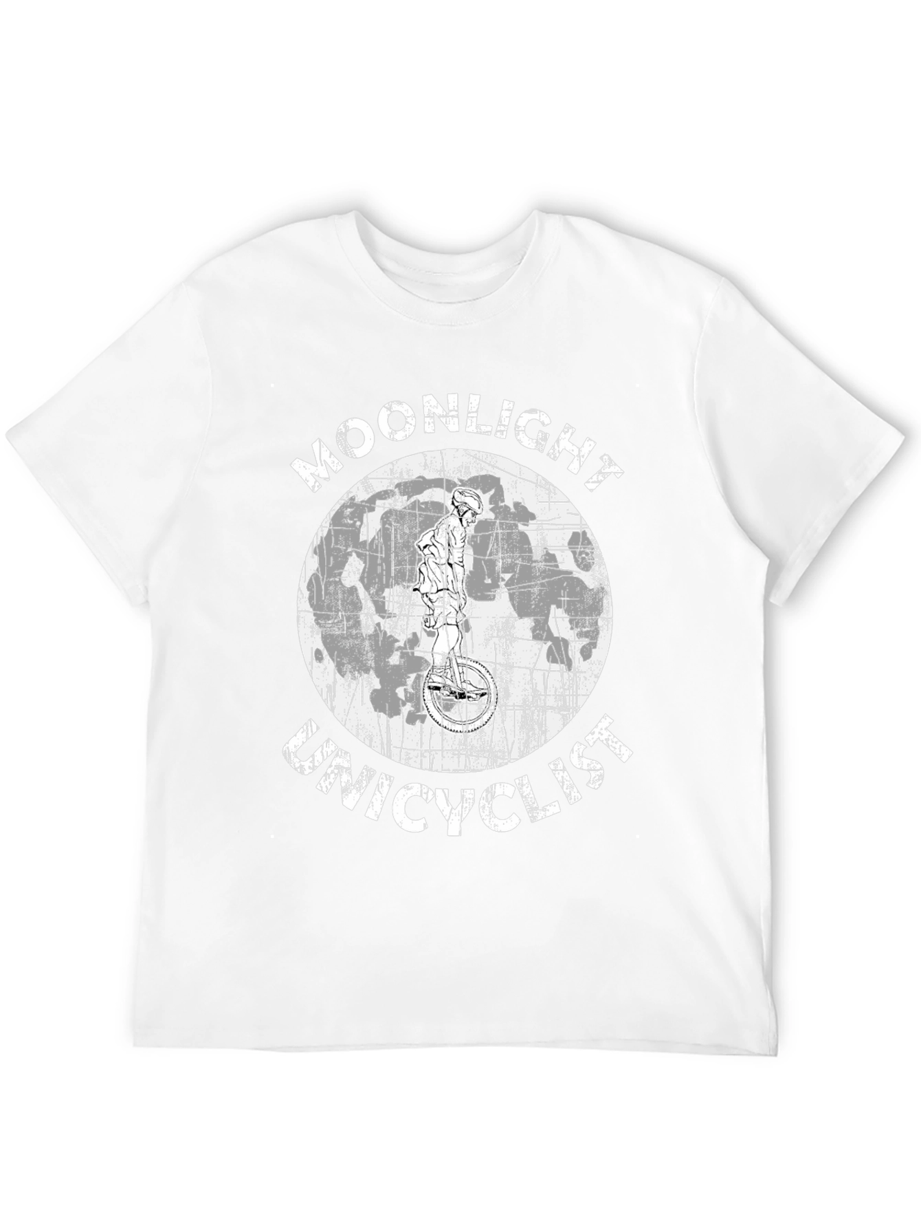 Moonlight Unicyclist Graphic T-Shirt - Unique Design