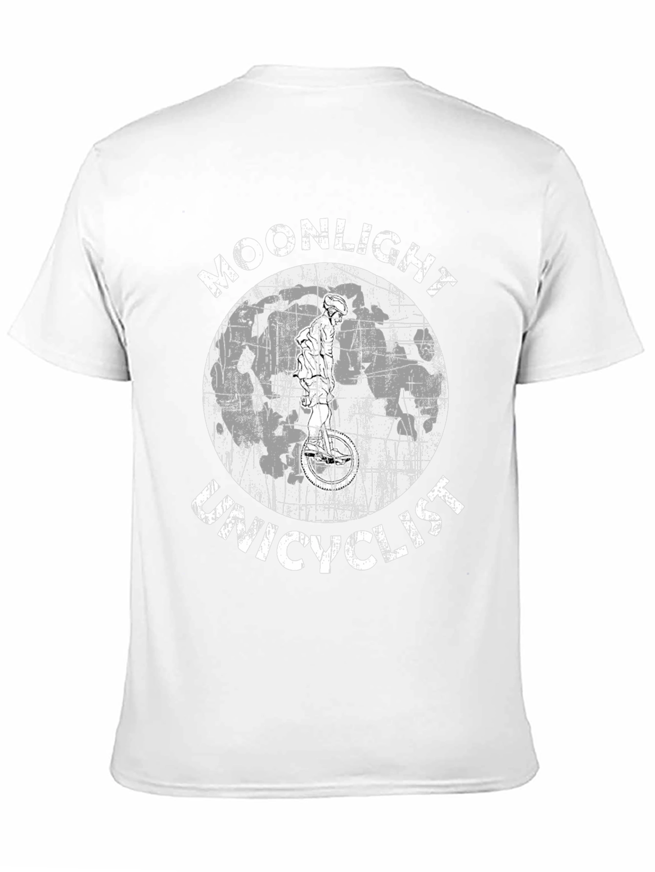 Moonlight Unicyclist Graphic T-Shirt - Unique Design