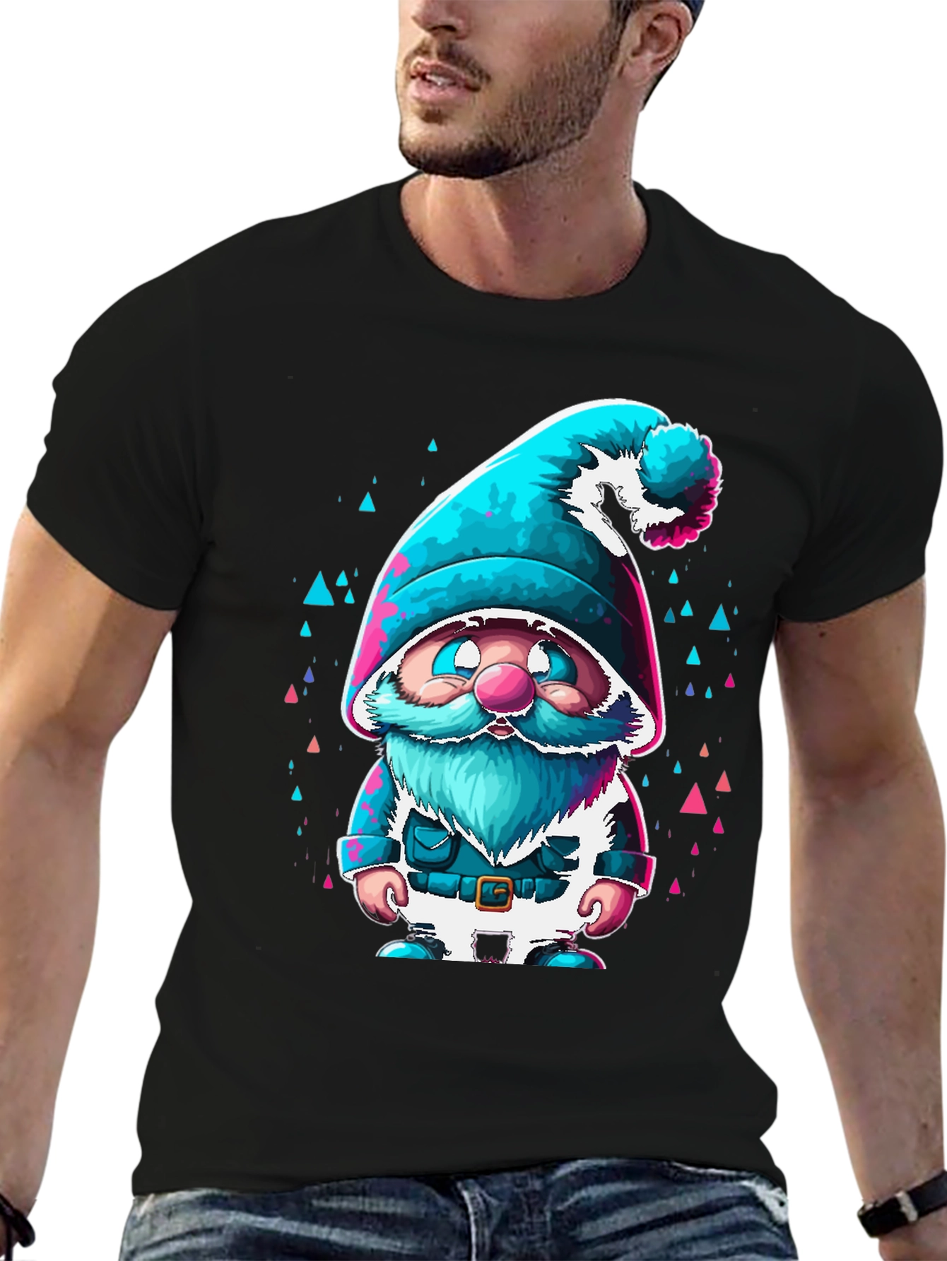 Whimsical Gnome Graphic Tee - Cool Design