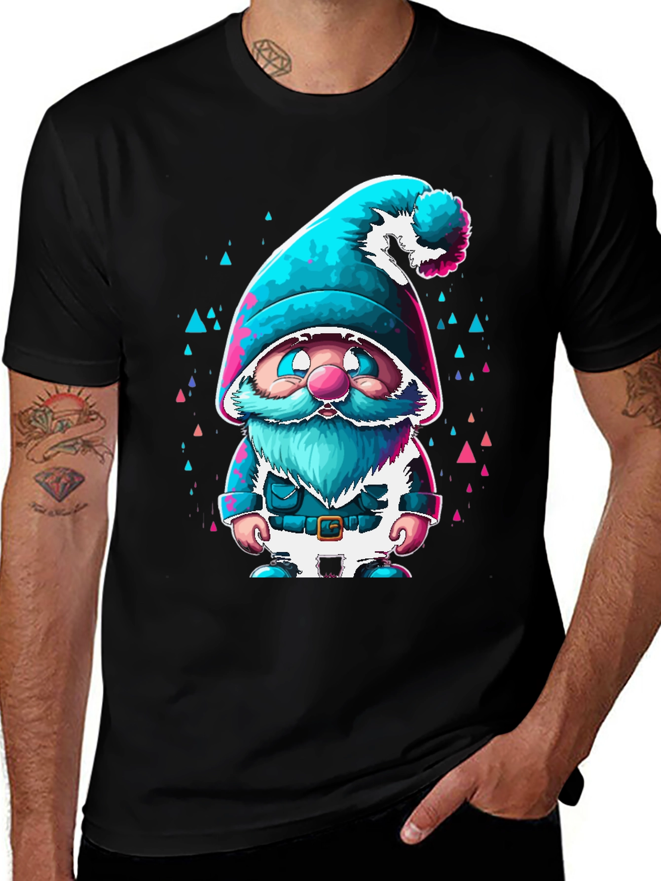 Whimsical Gnome Graphic Tee - Cool Design