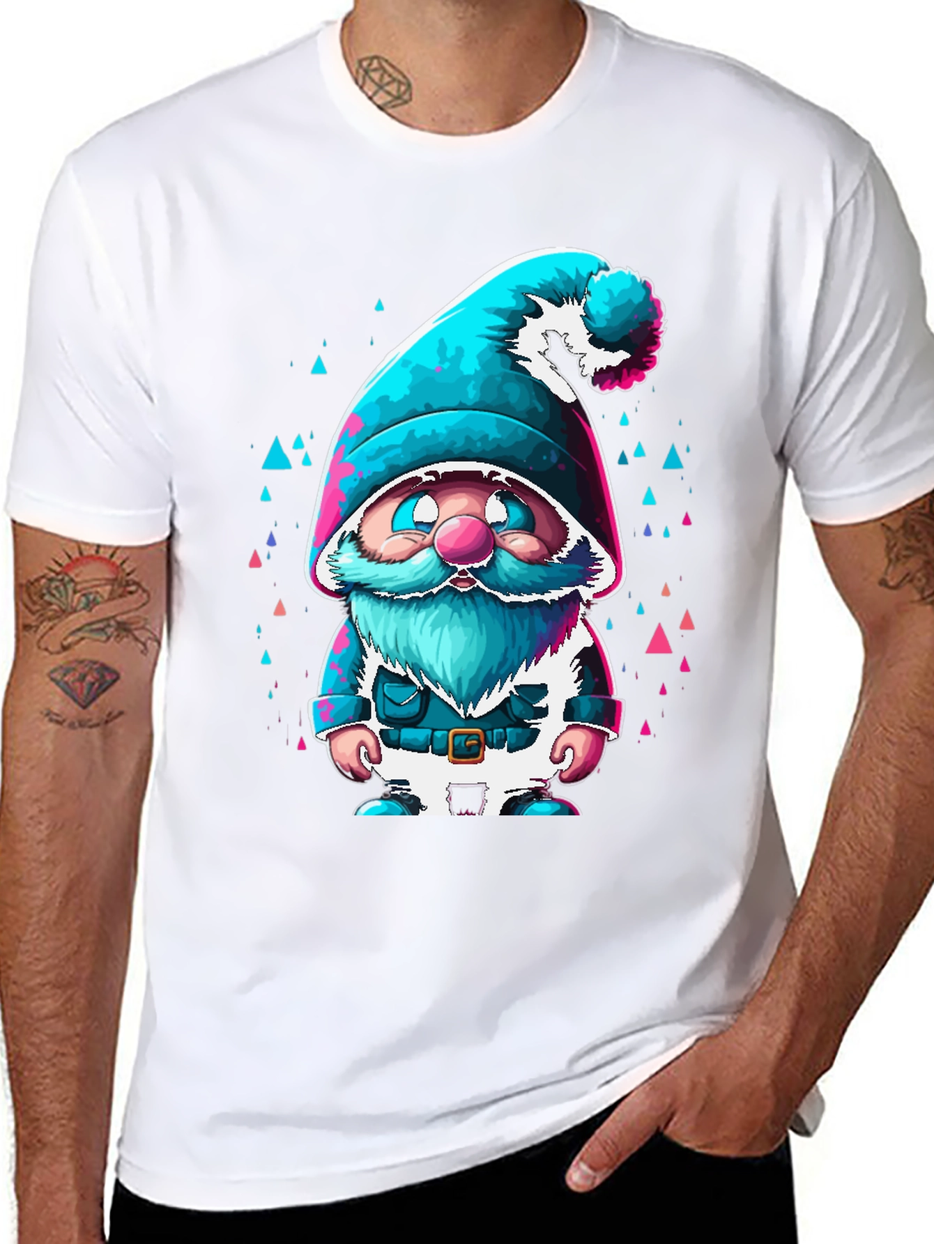 Whimsical Gnome Graphic Tee - Cool Design
