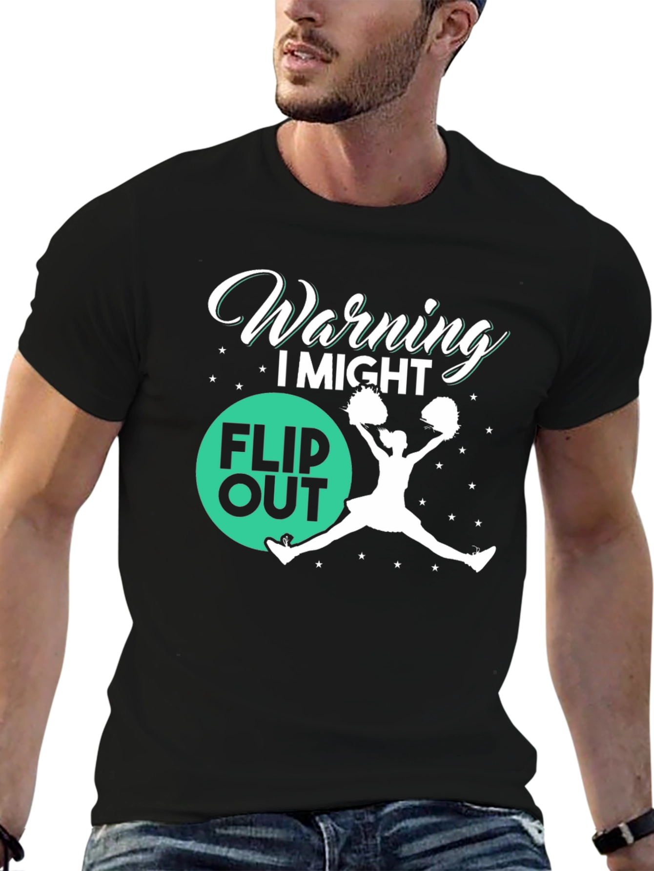 Warning I Might Flip Out Cheerleader T-Shirt