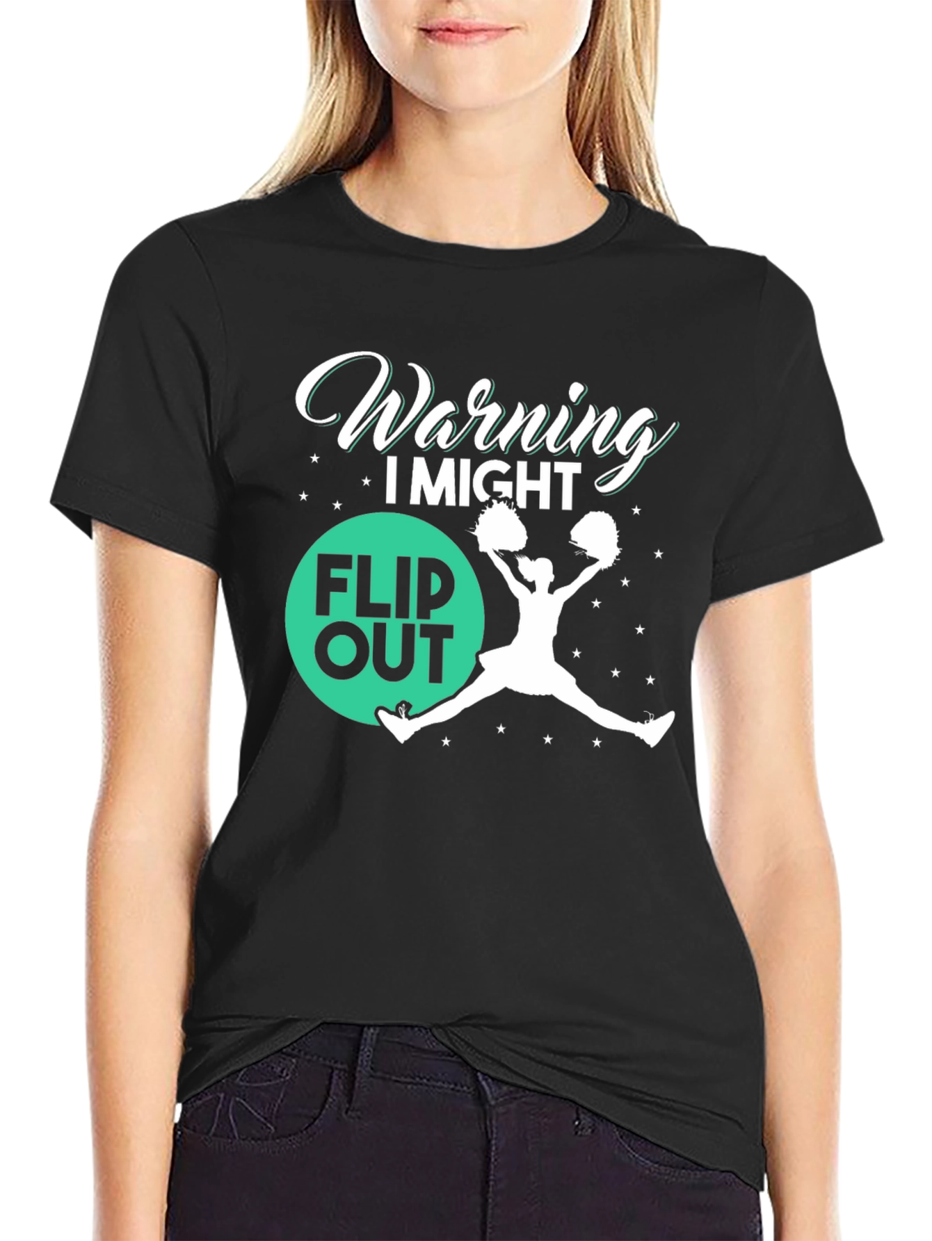 Warning I Might Flip Out Cheerleader T-Shirt