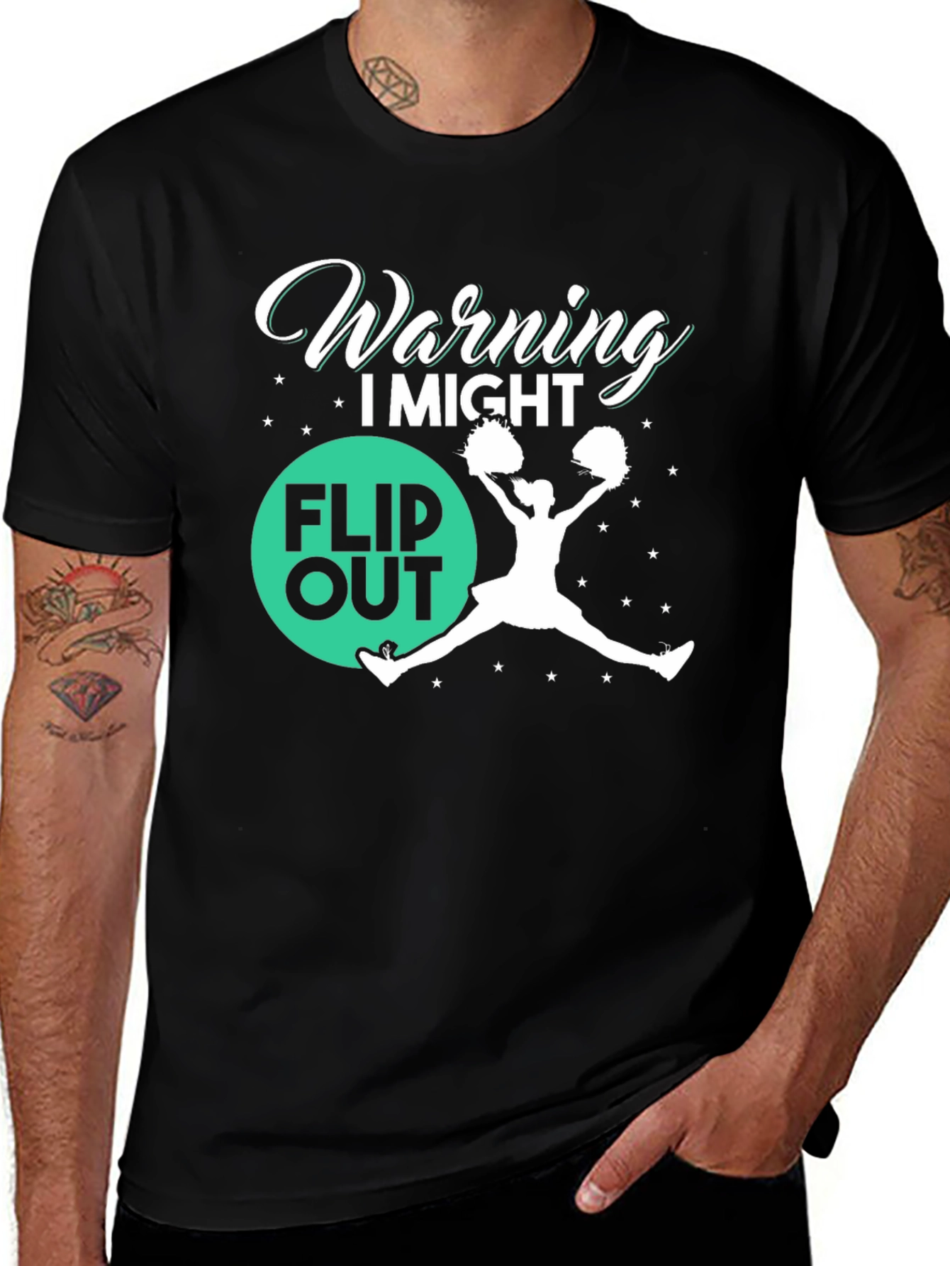 Warning I Might Flip Out Cheerleader T-Shirt