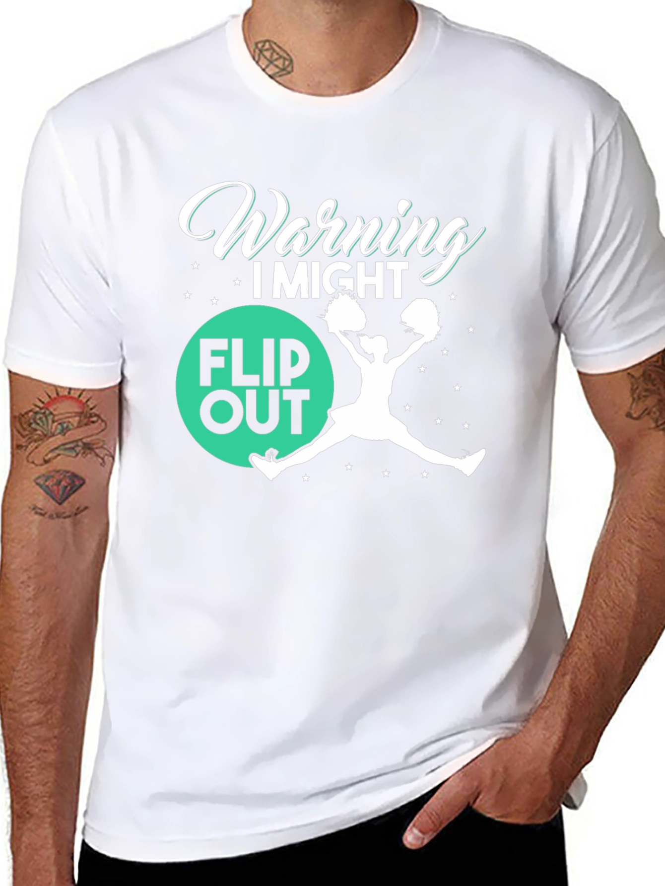 Warning I Might Flip Out Cheerleader T-Shirt