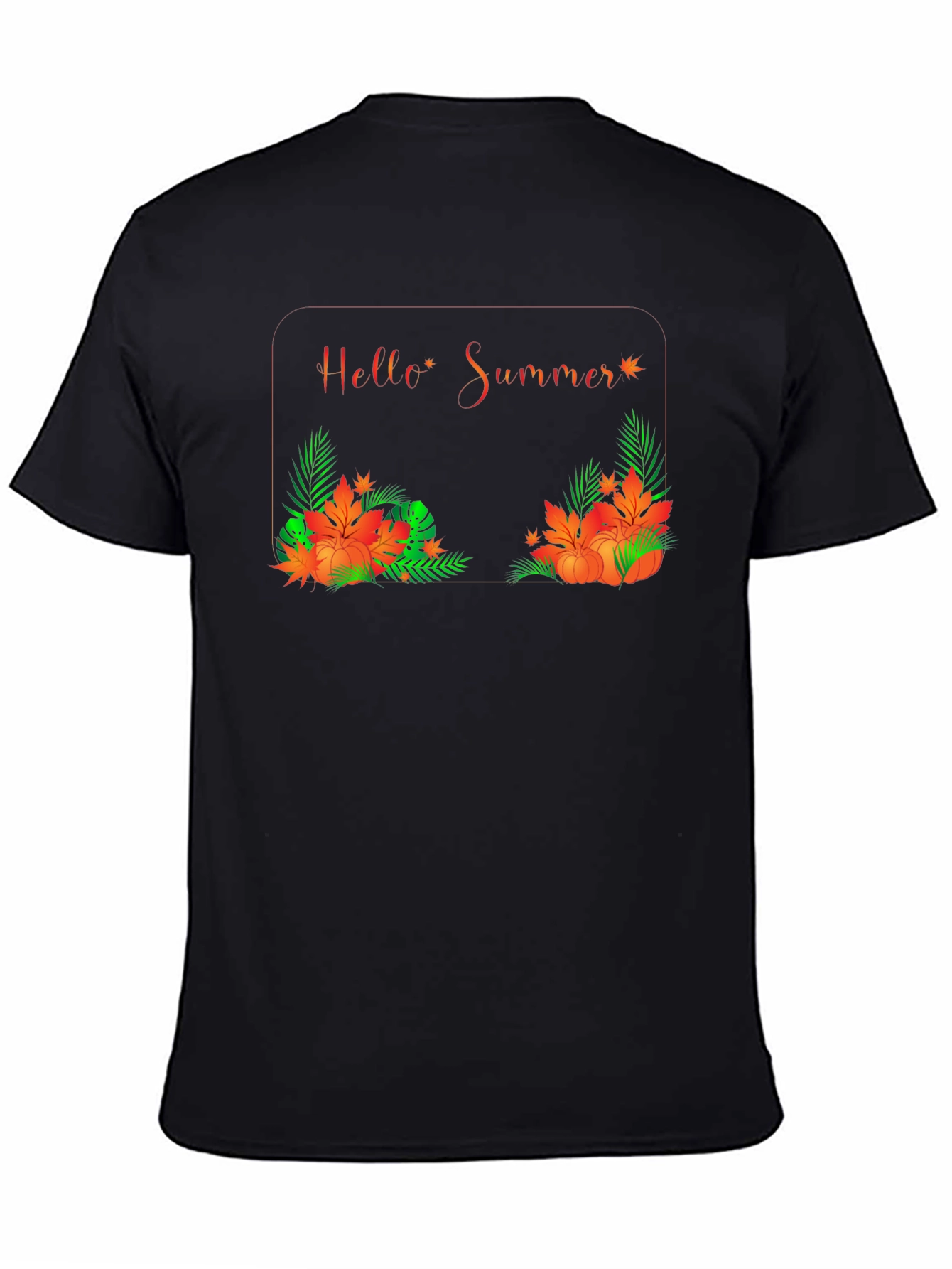 Hello Summer Graphic Black Tee