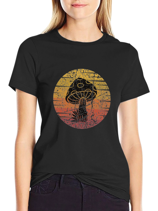 Retro Mushroom Graphic T-Shirt