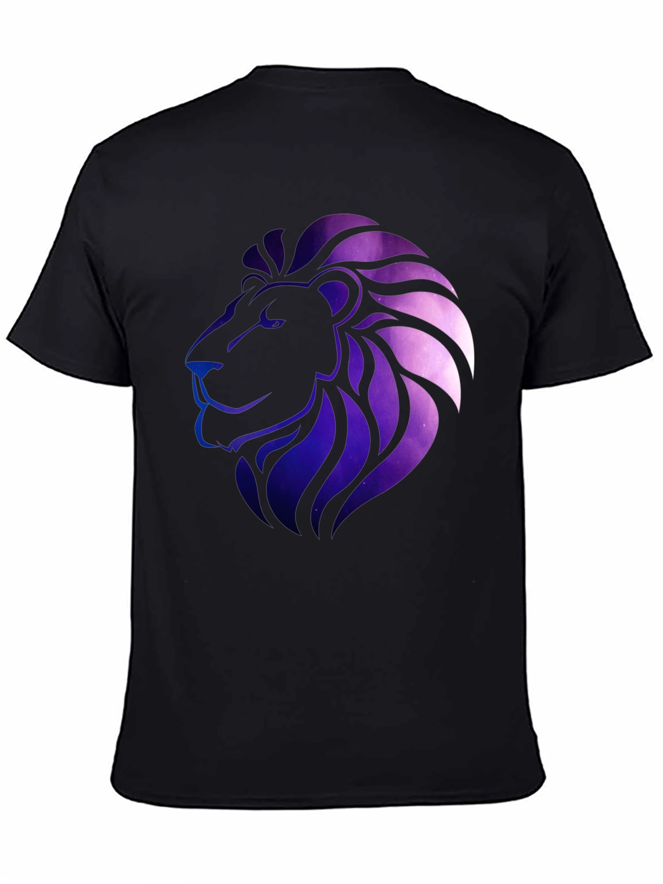 Galaxy Lion Graphic Tee - Black