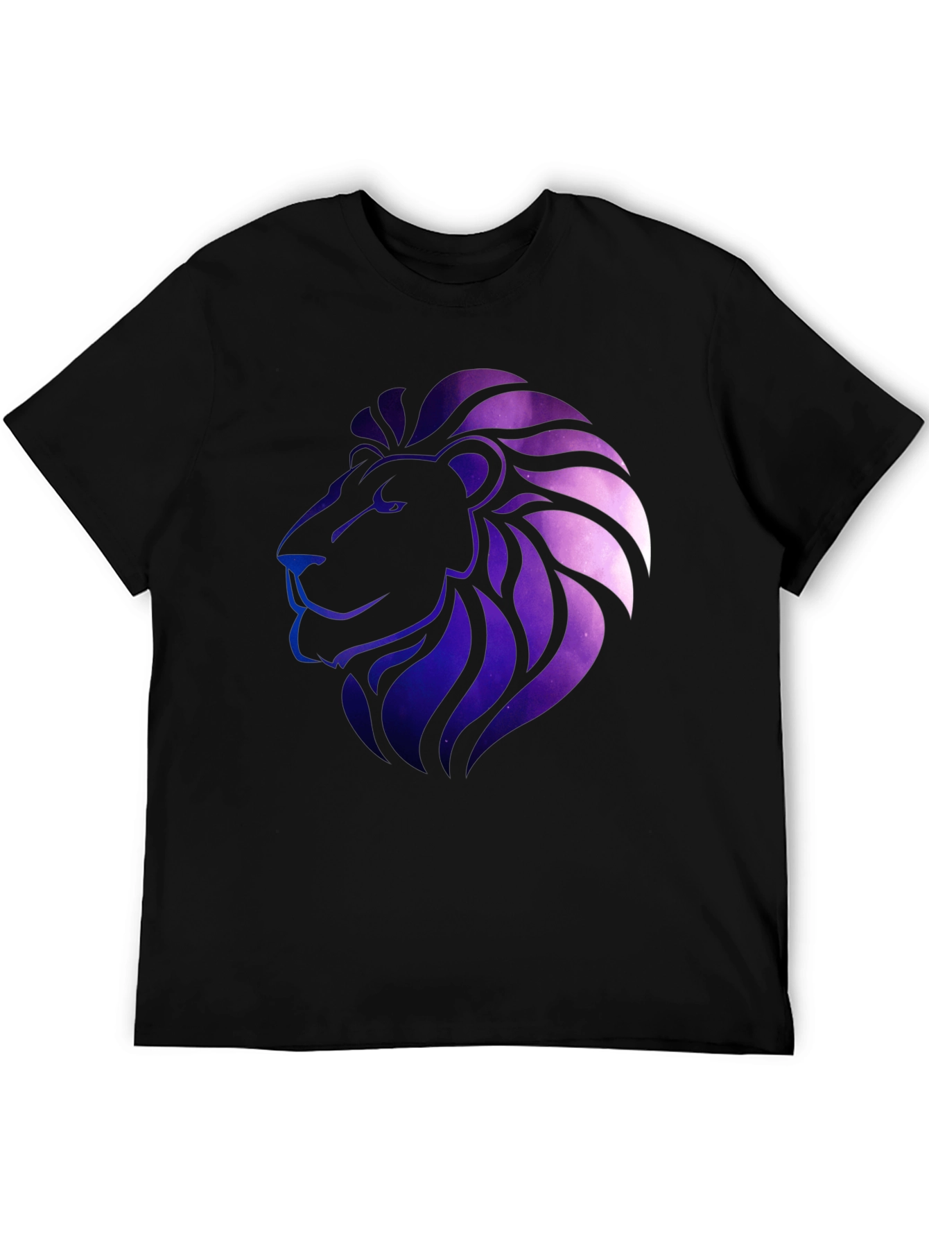 Galaxy Lion Graphic Tee - Black