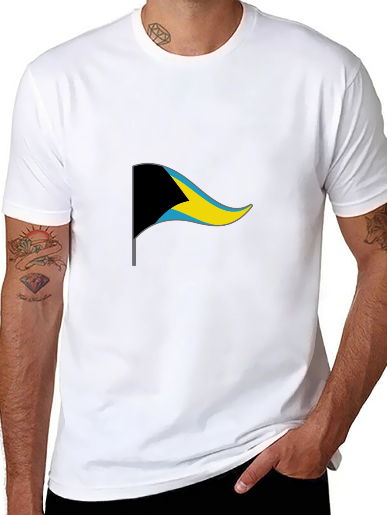 Bahamas Flag Graphic T-Shirt