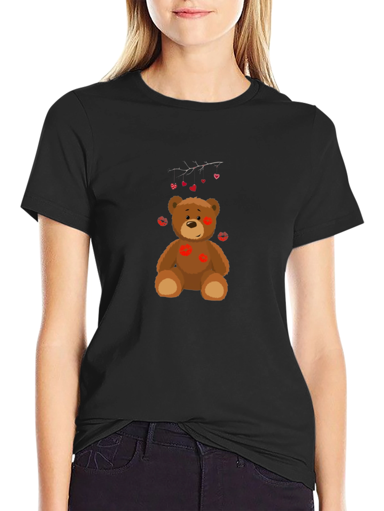 Kissed Teddy Bear Graphic Tee
