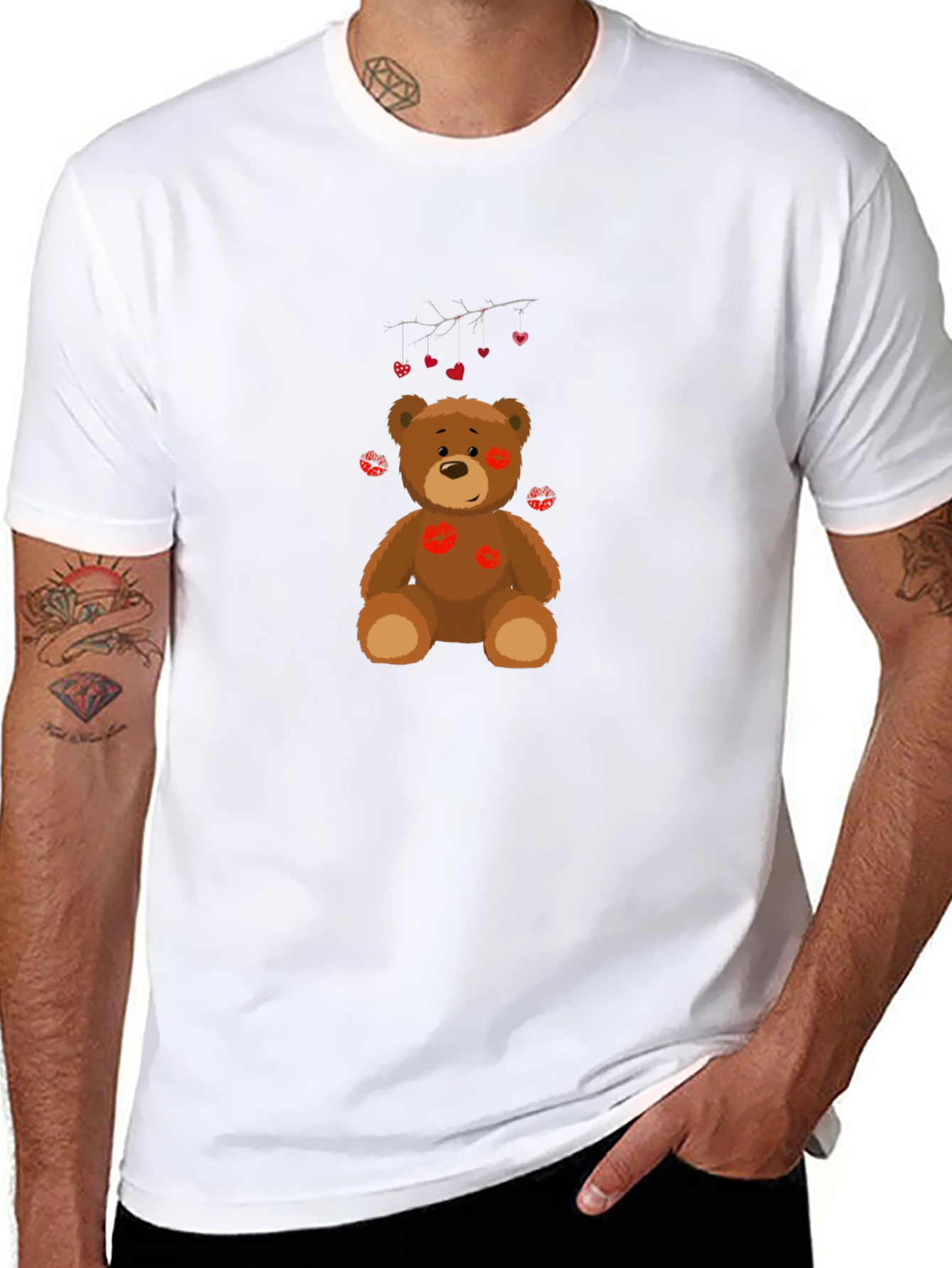 Kissed Teddy Bear Graphic Tee