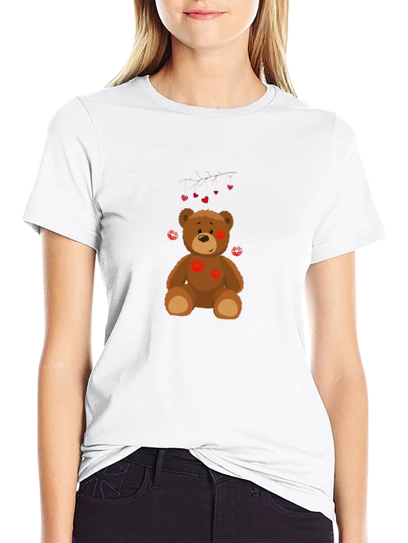 Kissed Teddy Bear Graphic Tee