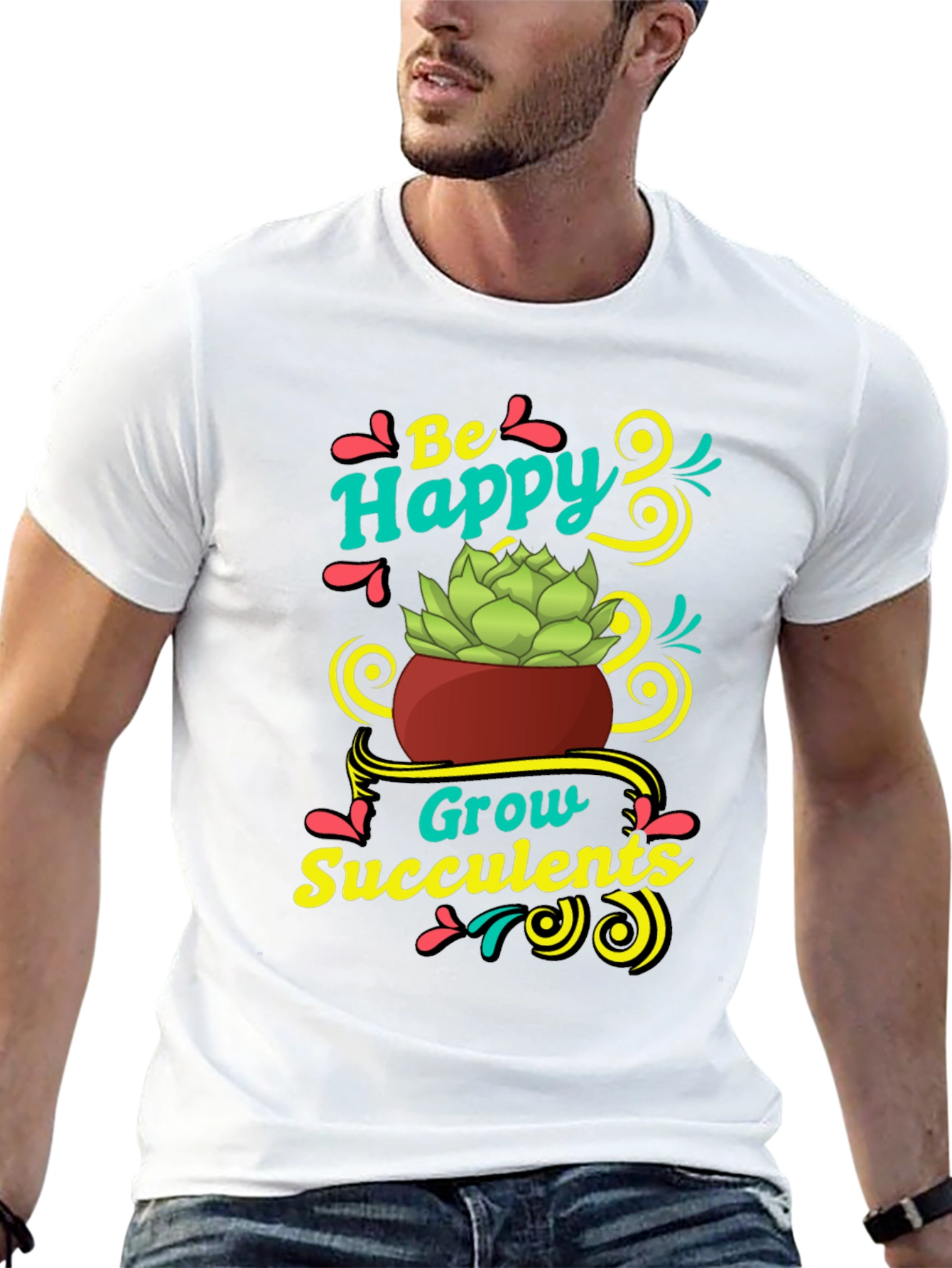 Be Happy Grow Succulents T-Shirt