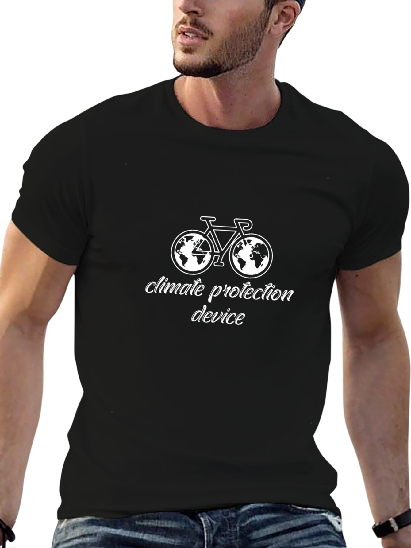 Climate Protection Device T-Shirt - Eco Friendly Bike Design