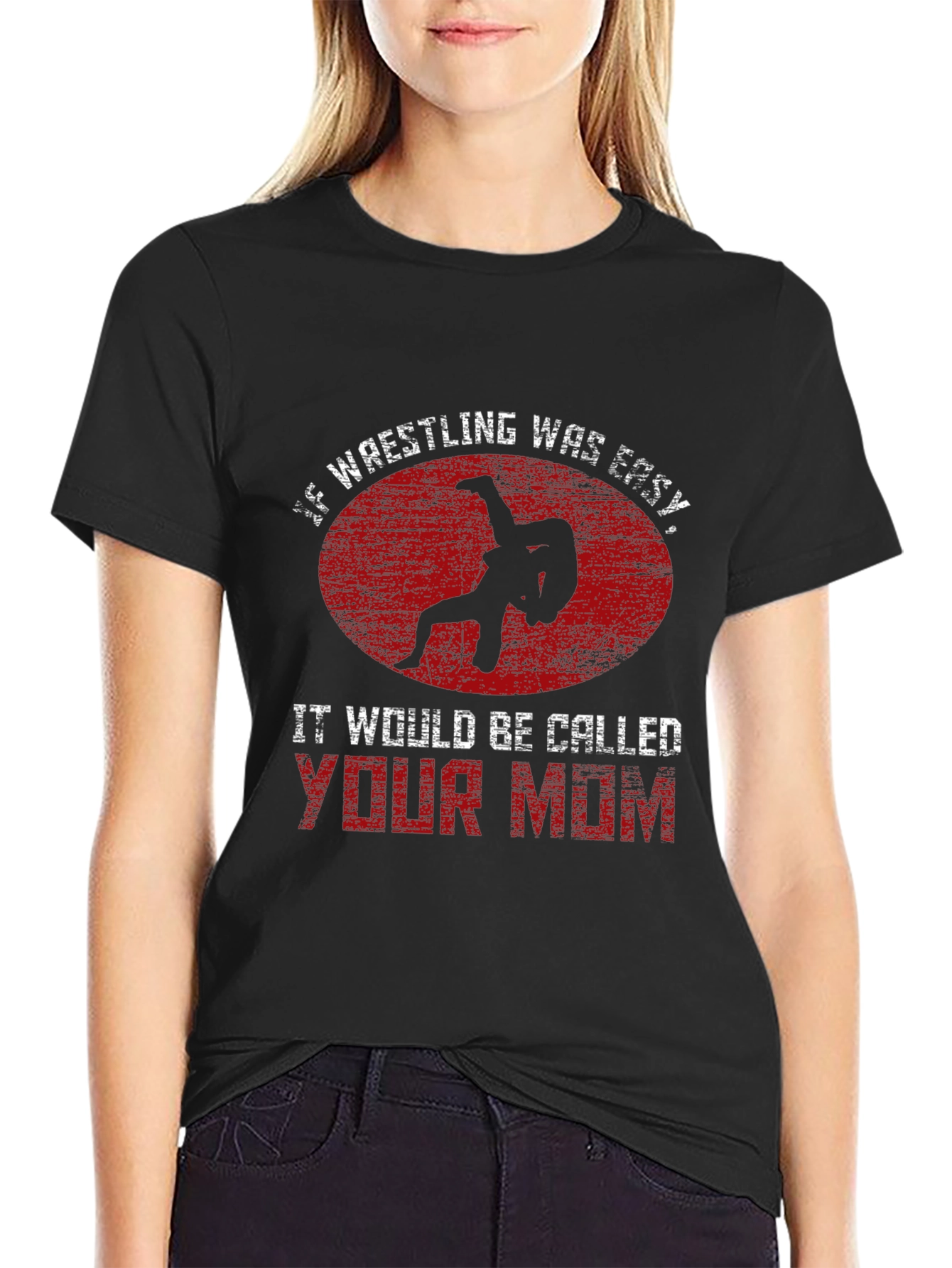 Wrestling Humor Graphic T-Shirt - Your Mom Joke